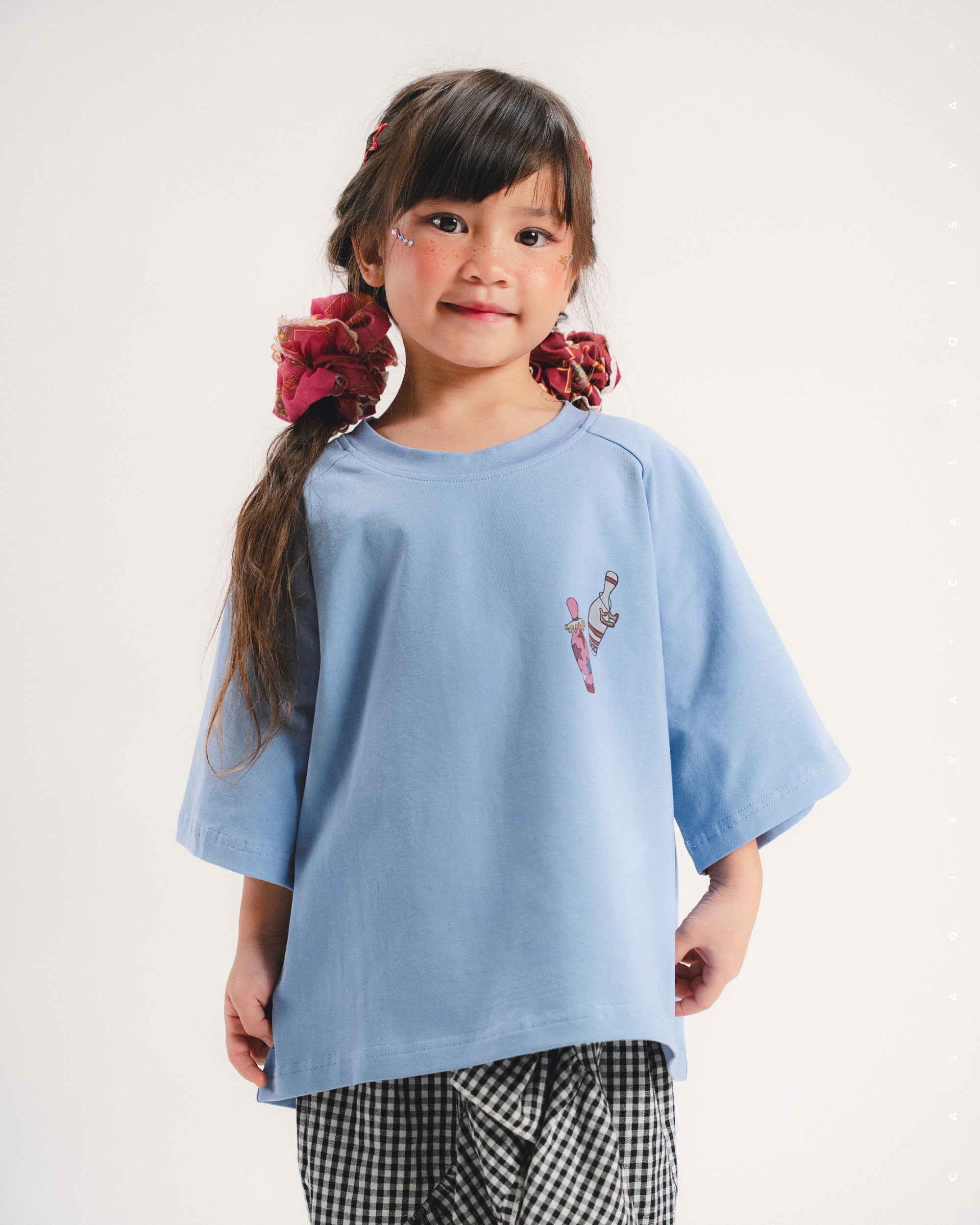 MAISON LUMIERE CLOUD SHIRT KIDS (PRINTED) IN PALE IRIS