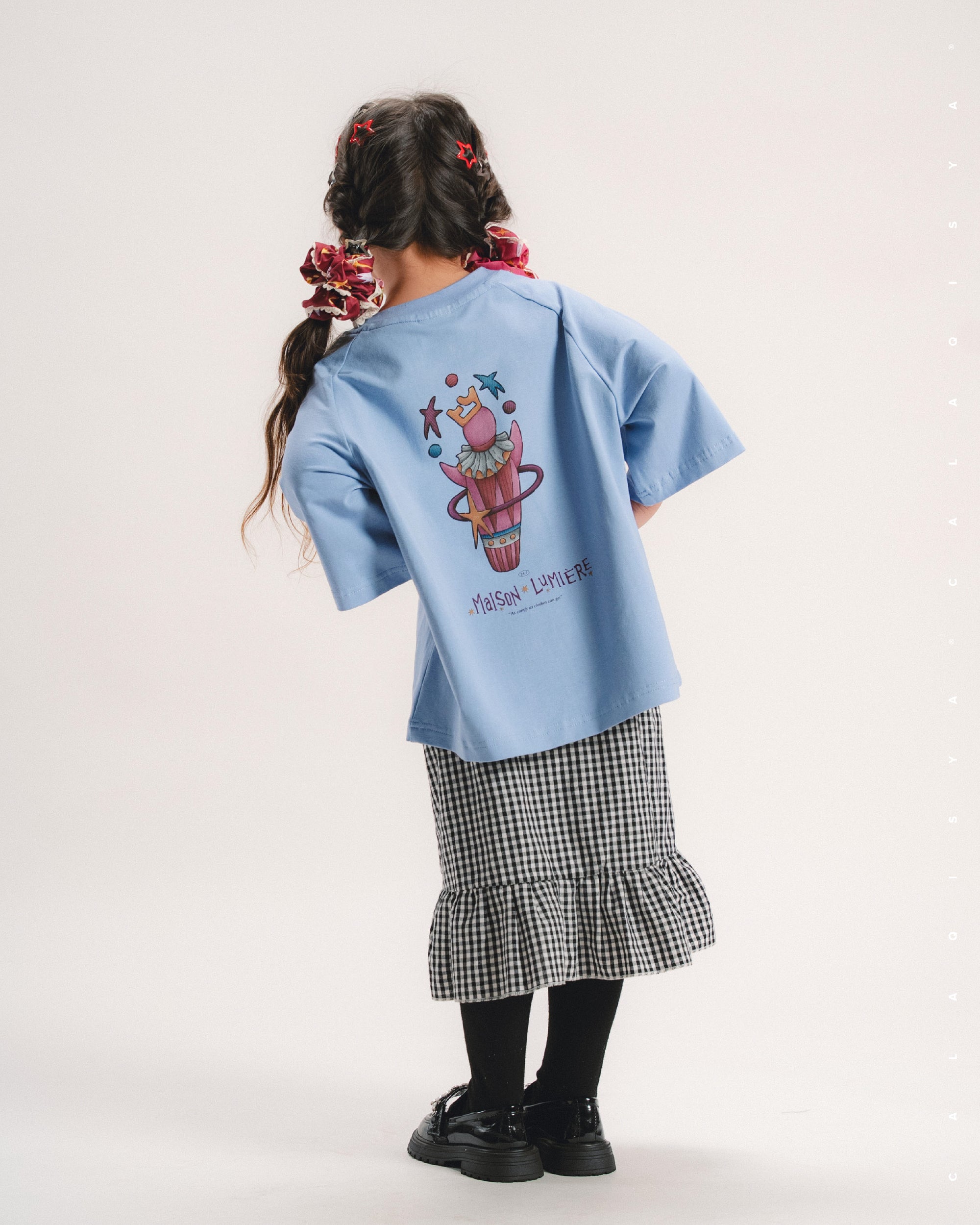 MAISON LUMIERE CLOUD SHIRT KIDS (PRINTED) IN PALE IRIS