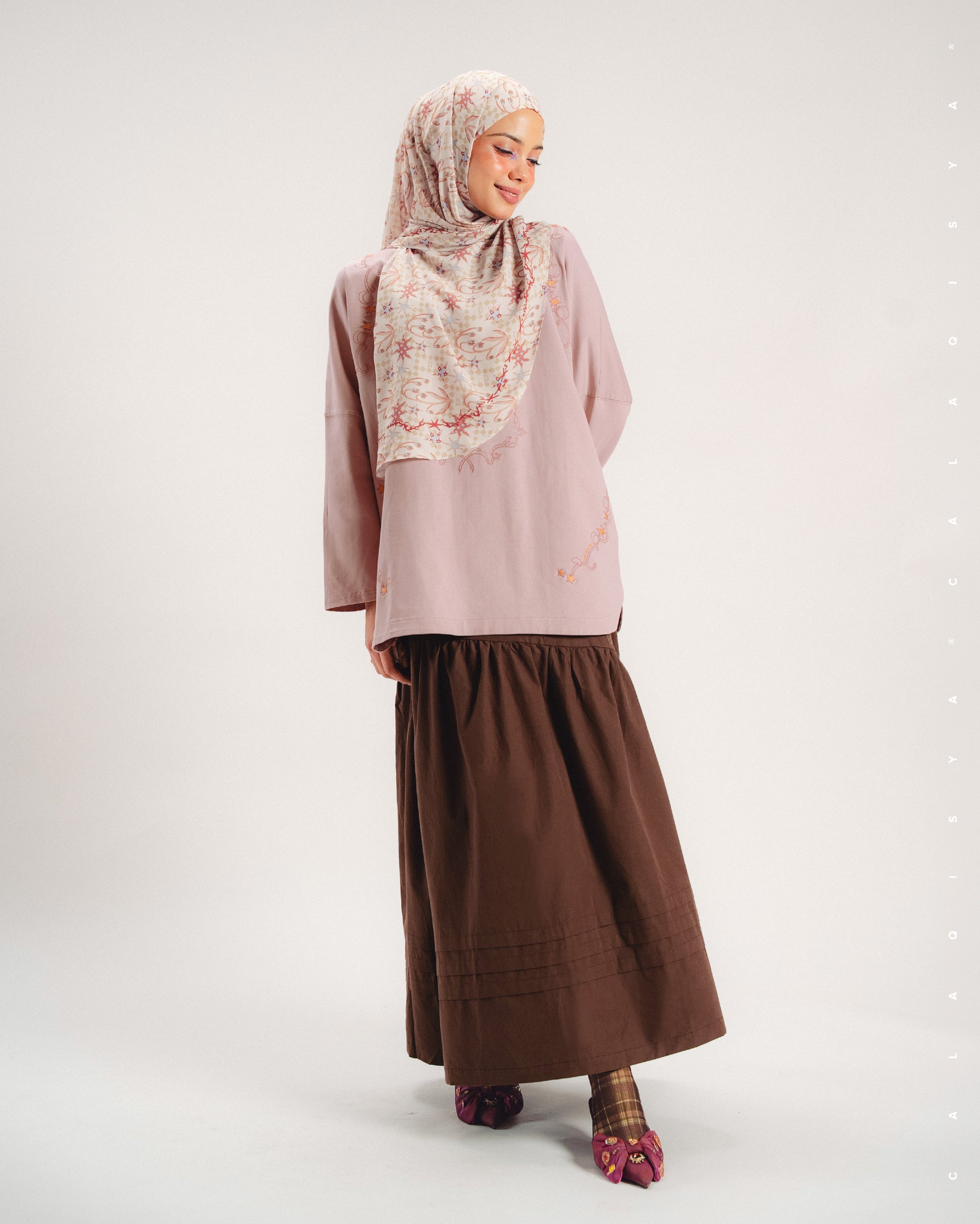 MAISON LUMIERE CLOUD SHIRT (EMBROIDERY) IN PALE MAUVE