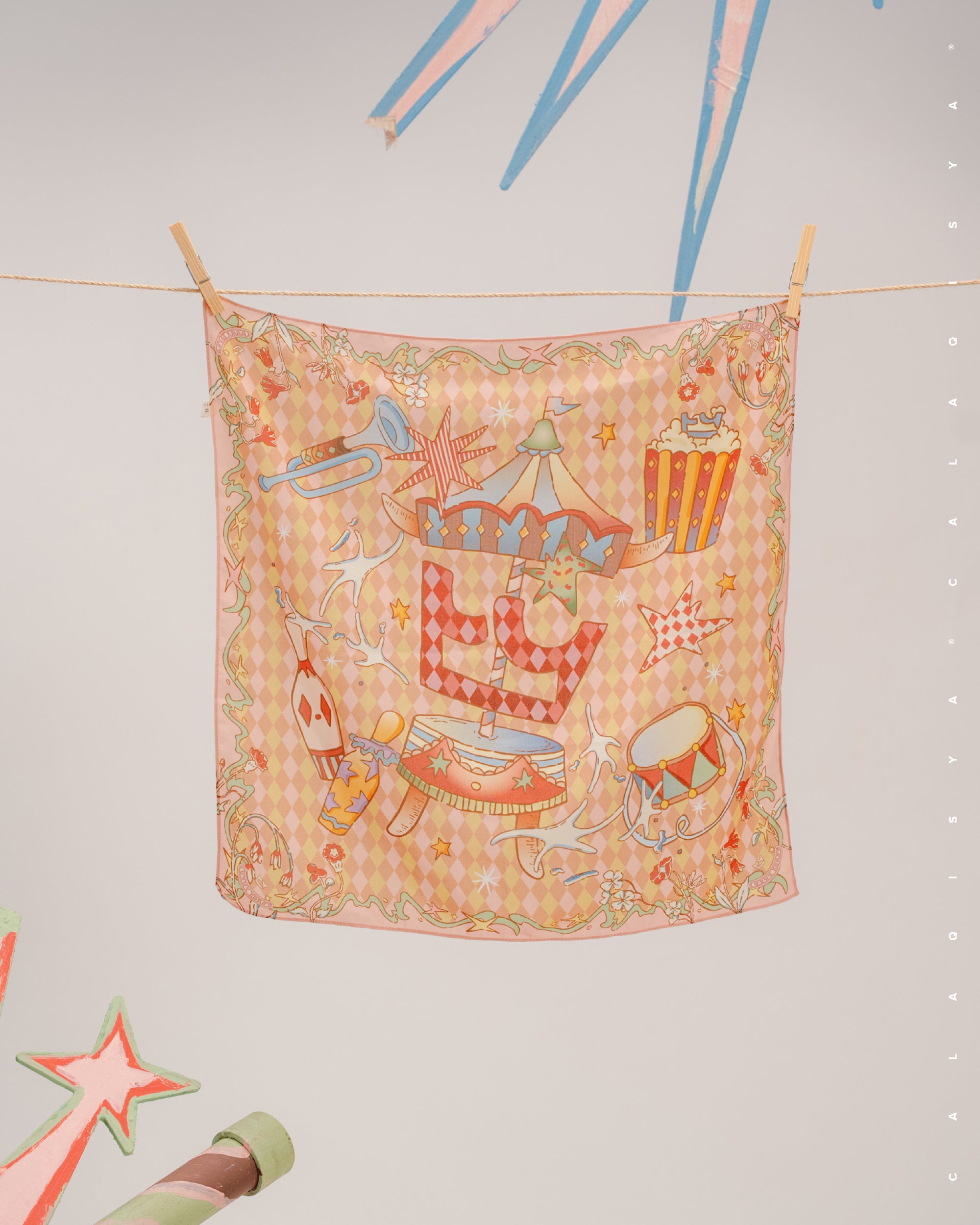 MAISON LUMIERE HANKY IN PEACH NECTAR