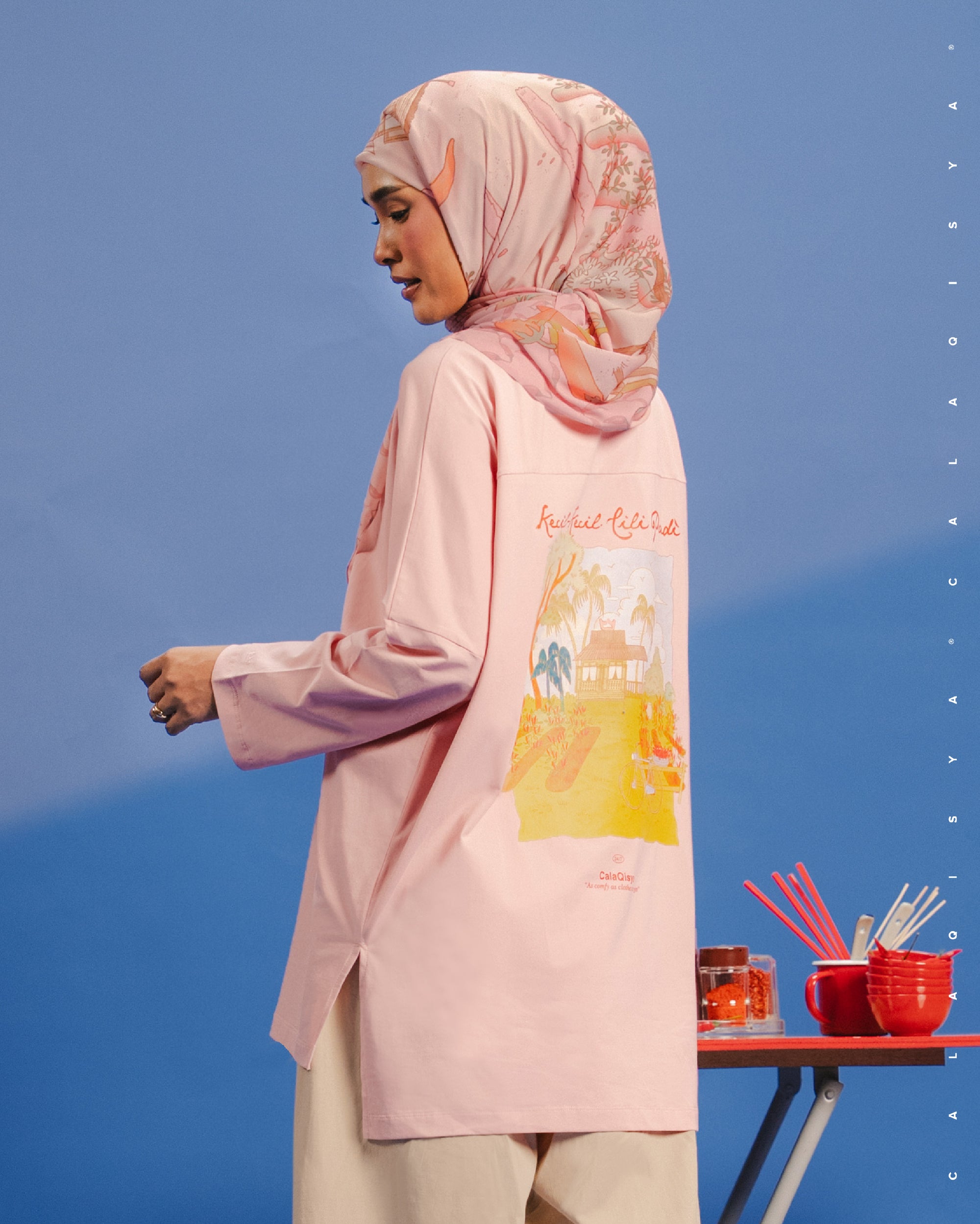 KKCP LIGHT TOP (PRINTED) IN PEARL BLUSH