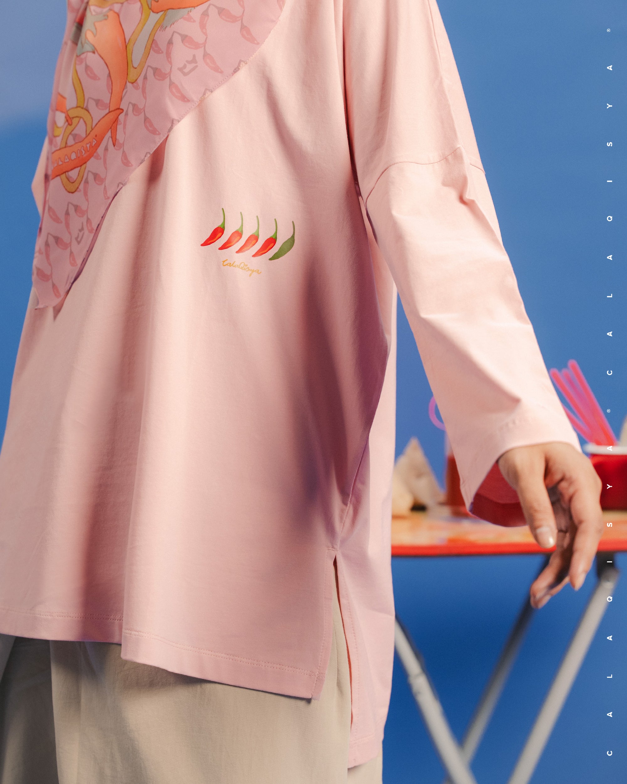 KKCP LIGHT TOP (PRINTED) IN PEARL BLUSH
