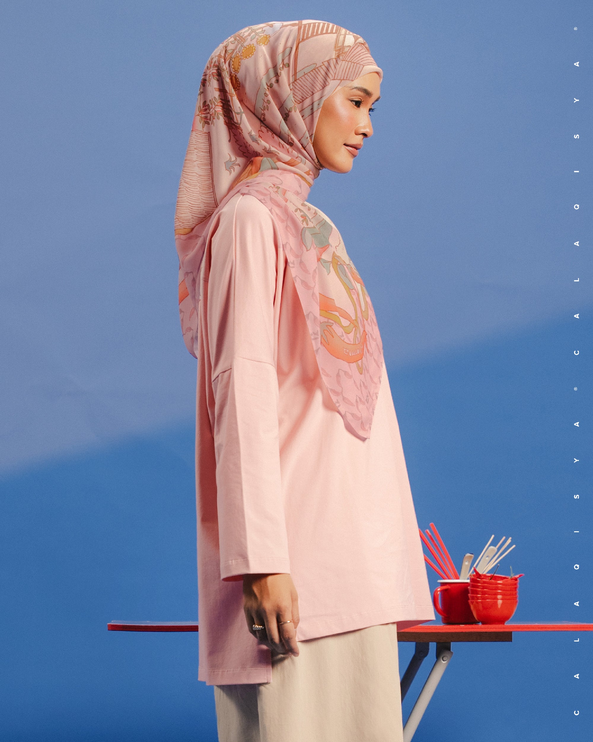 KKCP LIGHT TOP (PRINTED) IN PEARL BLUSH