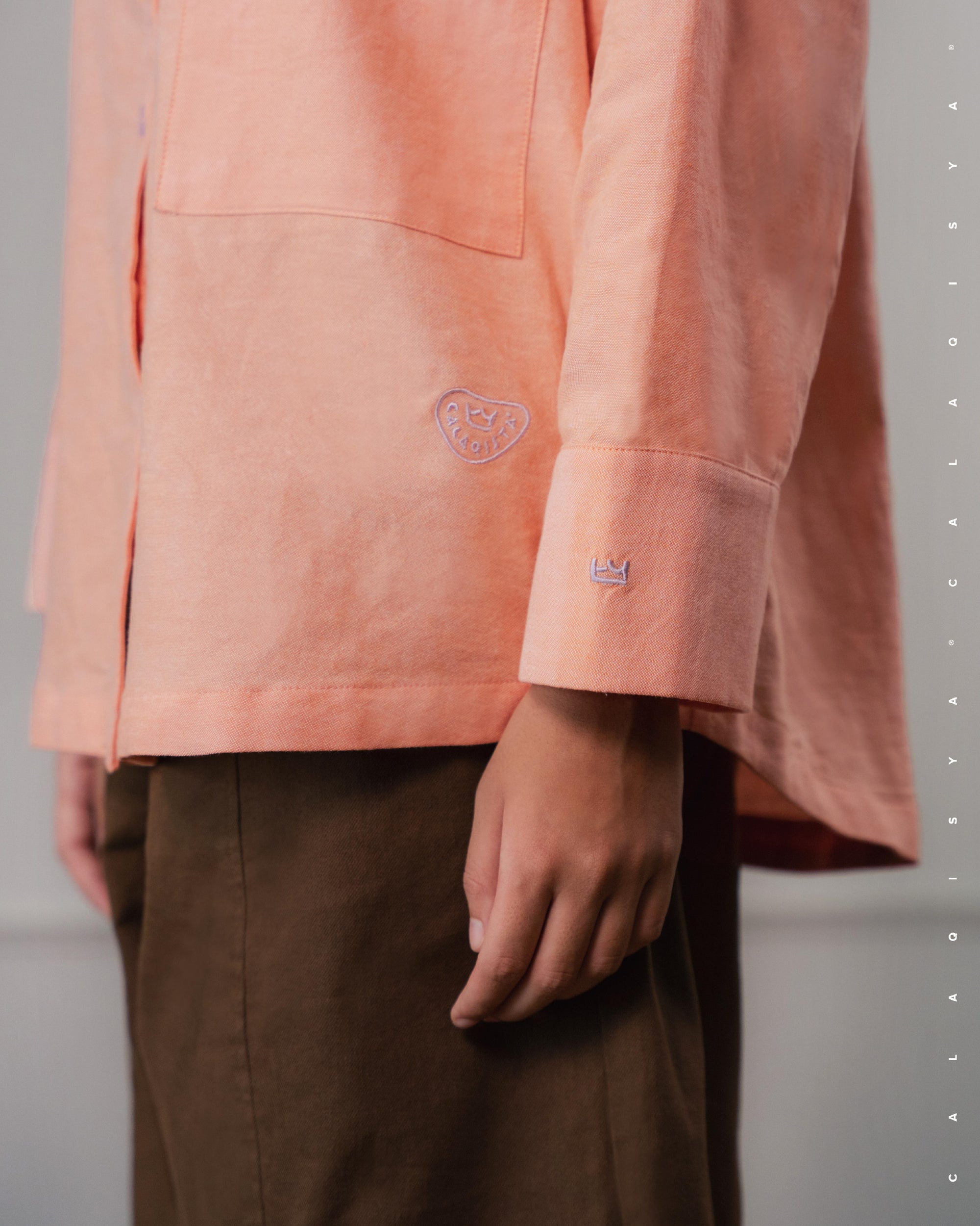 CQ OXFORD SHIRT (100% COTTON) IN PERSIAN MELON
