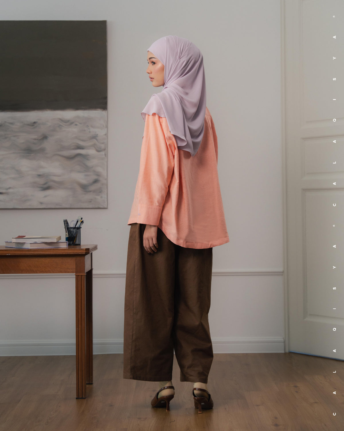 CQ OXFORD SHIRT (100% COTTON) IN PERSIAN MELON