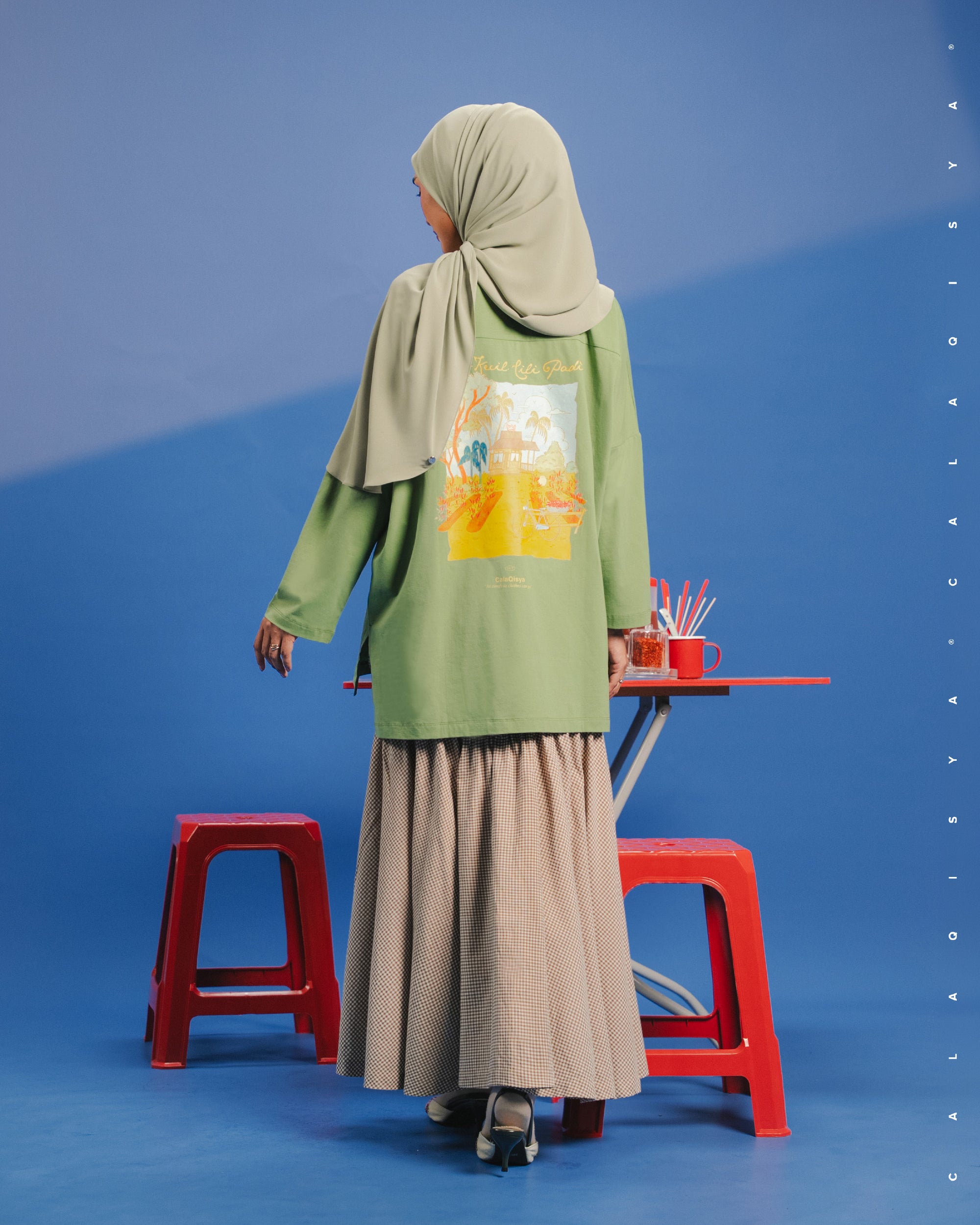 KKCP LIGHT TOP (PRINTED) IN PIQUANT GREEN