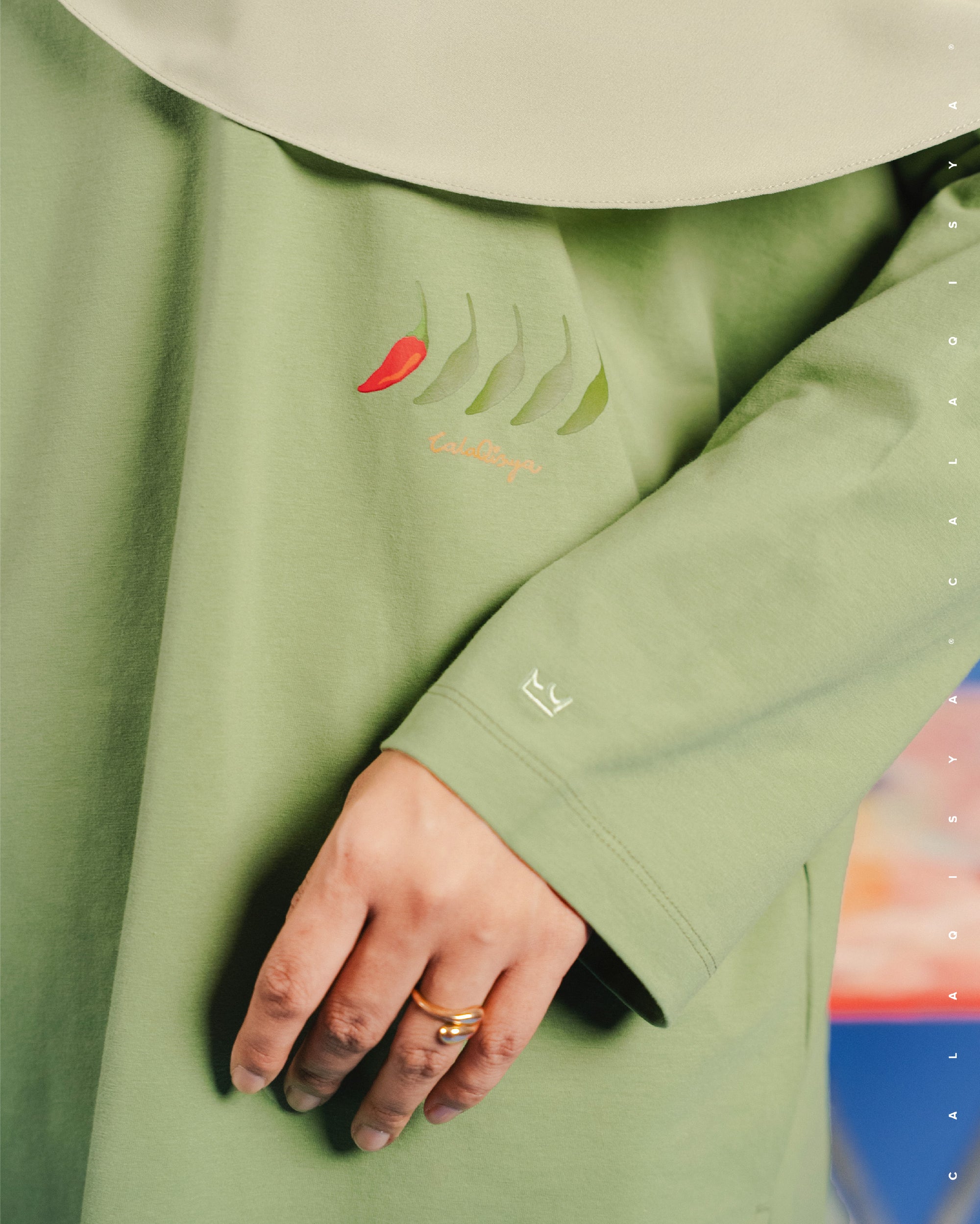 KKCP LIGHT TOP (PRINTED) IN PIQUANT GREEN
