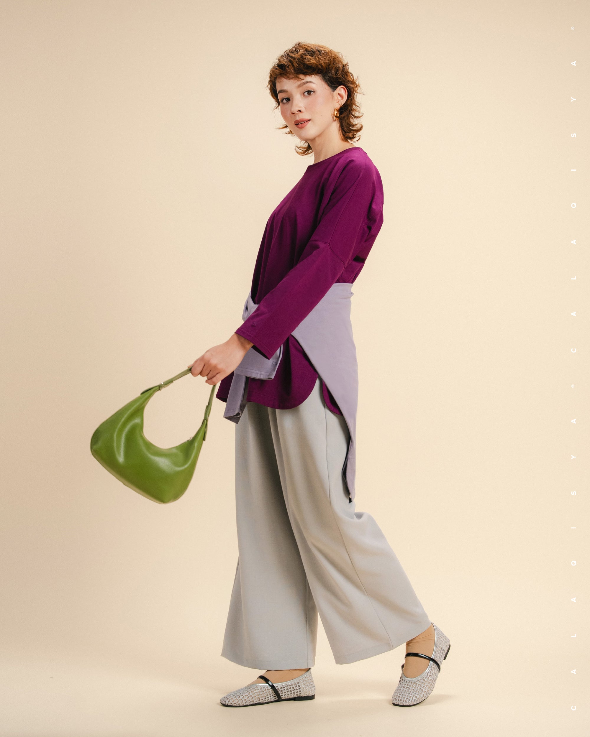 CLOUD SHIRT IN PLUM CASPIA