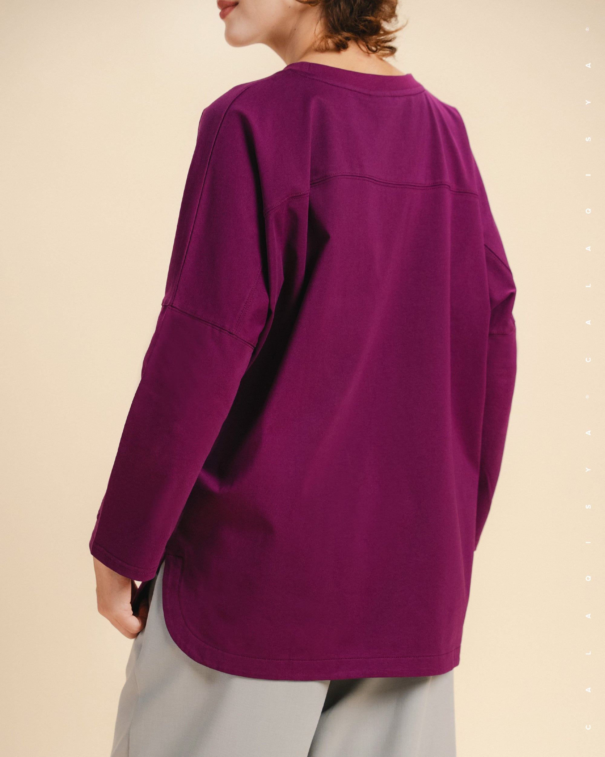 CLOUD SHIRT IN PLUM CASPIA