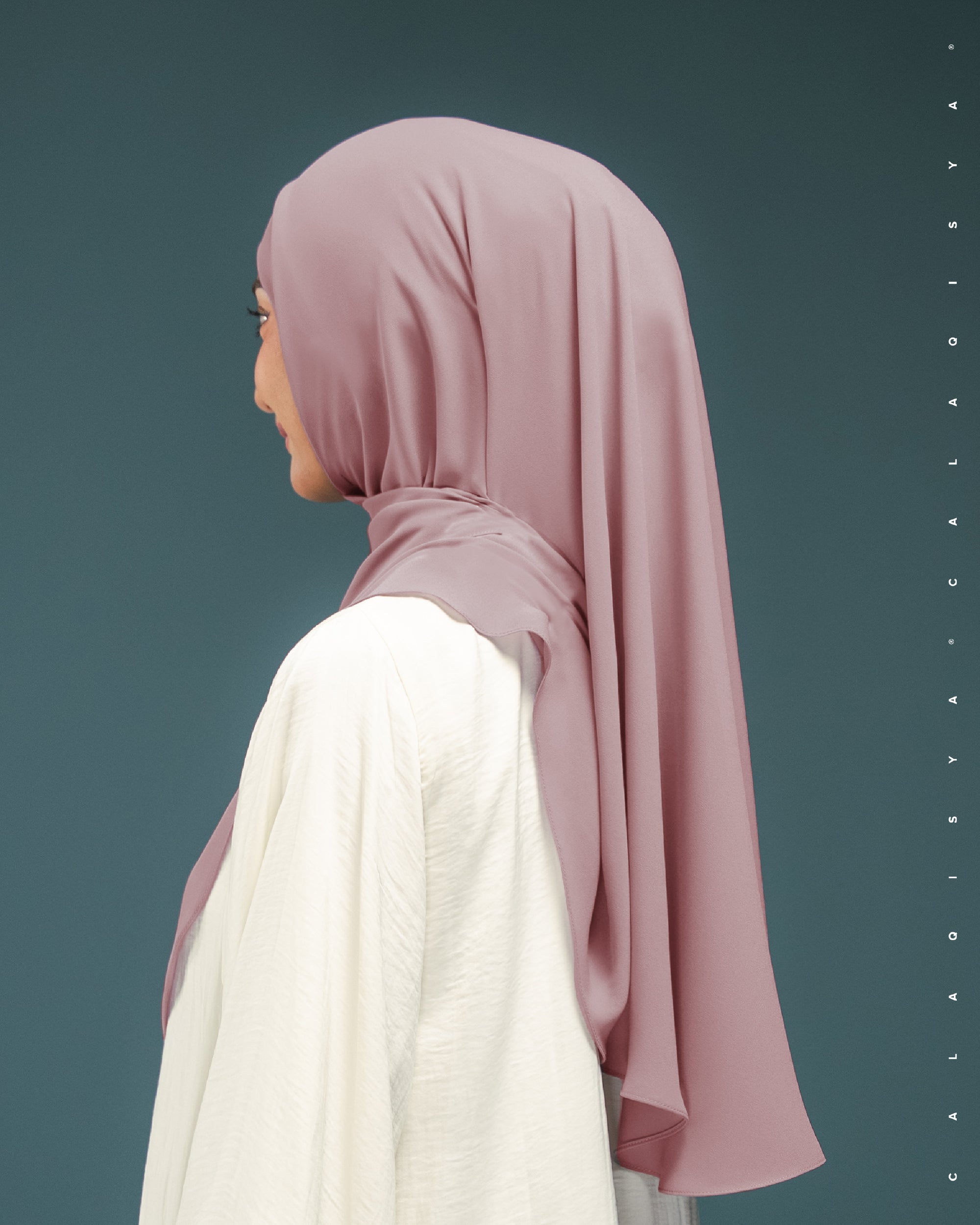 DANIAH TIE BACK UNDERCHIN IN POWDER PINK