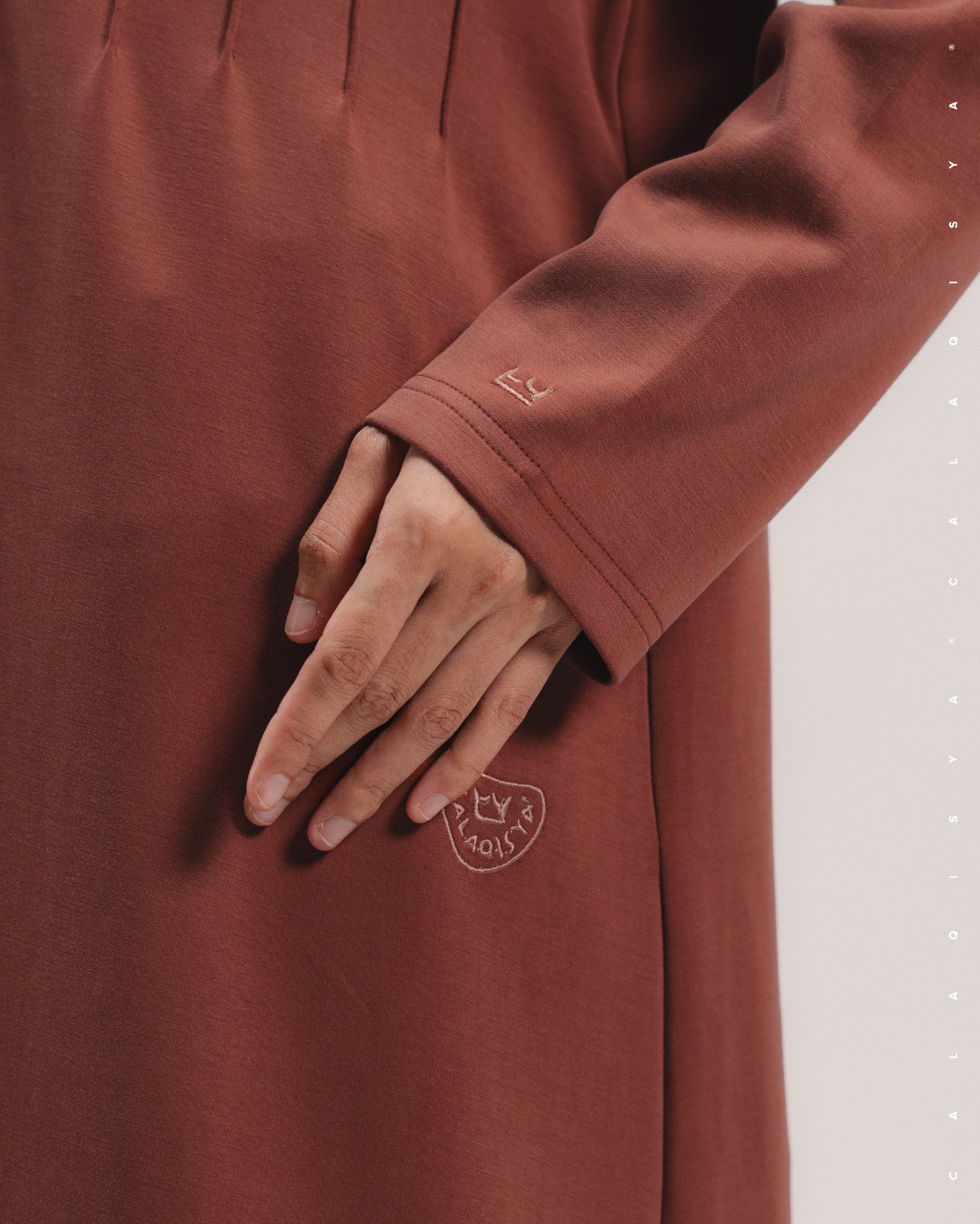 RUSH DOVE PINTUCK DRESS IN ROASTED RUSSET