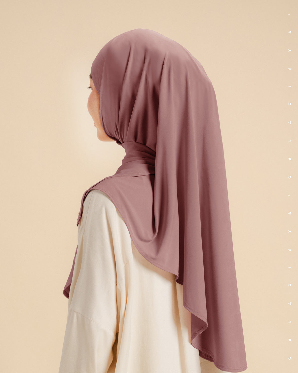 IRONLESS: NURA TIE BACK UNDERCHIN IN ROSE BROWN (ODOURLESS)