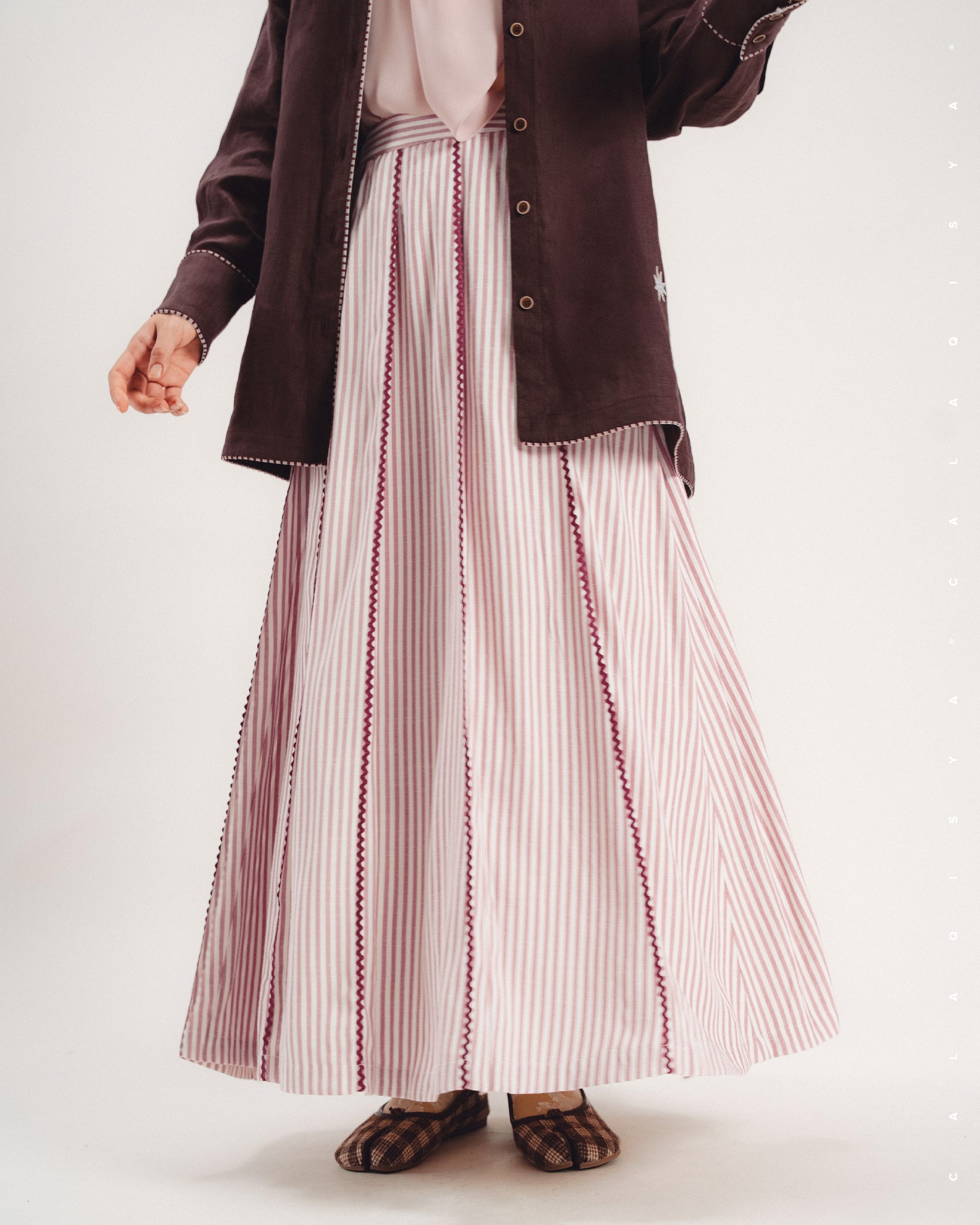 MAISON LUMIERE TINSEL SKIRT IN ROSETTE