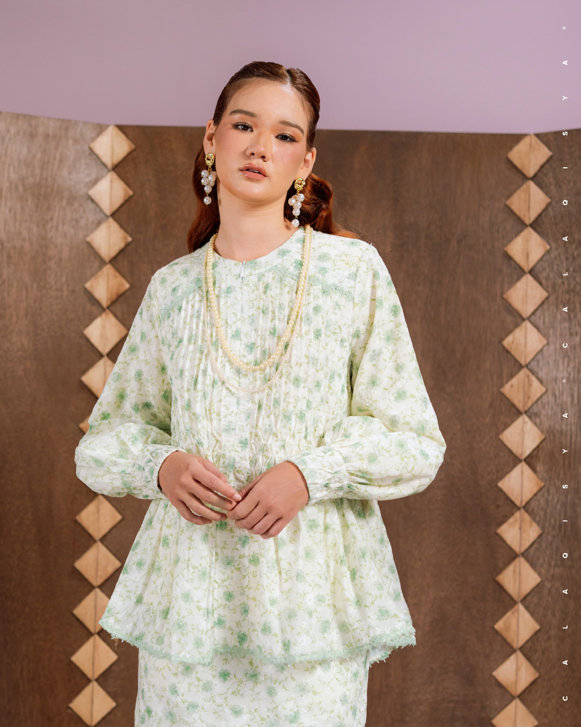 SAGEE IN GREEN LILY (FULLY LINED) – CalaQisya