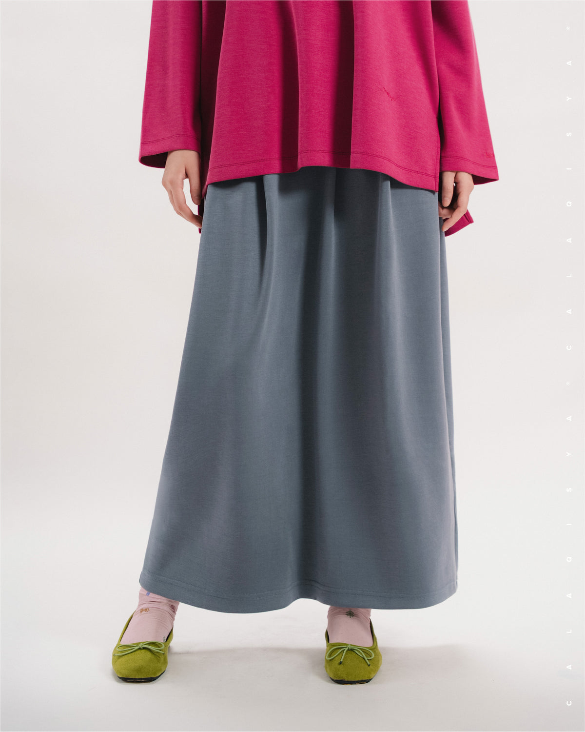 RUSH COCOON SKIRT IN STORM FRONT