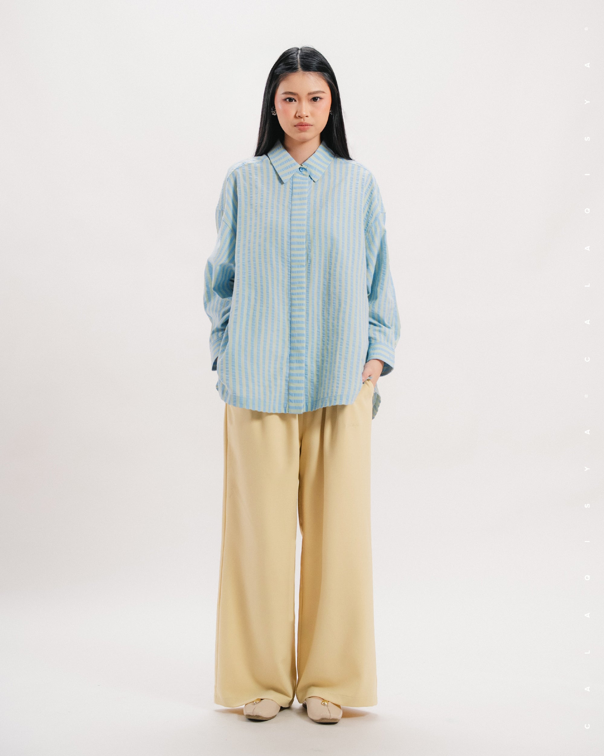 SENA STRAIGHT PANTS IN SUNLIGHT (FULLY LINED)