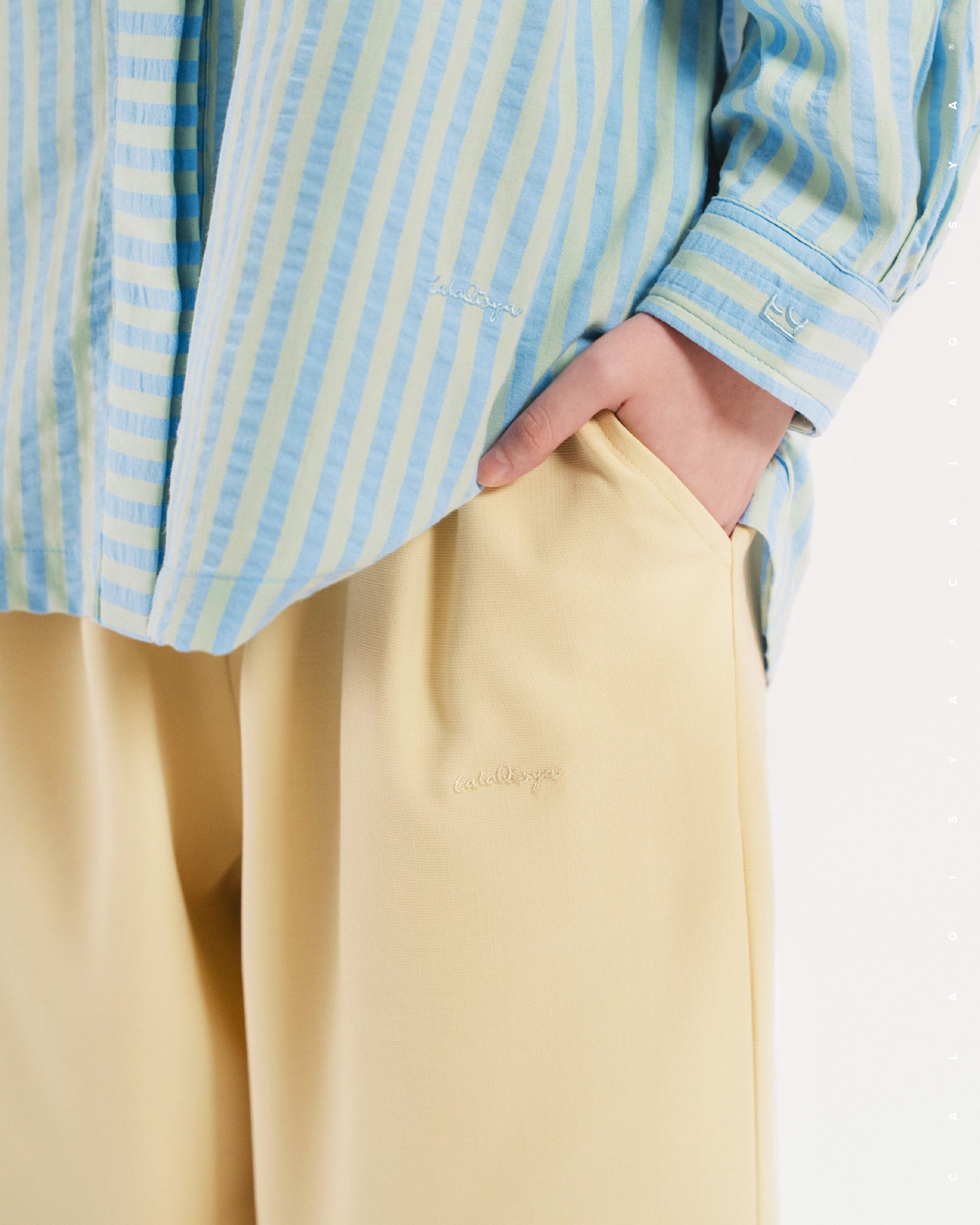 SENA STRAIGHT PANTS IN SUNLIGHT (FULLY LINED)