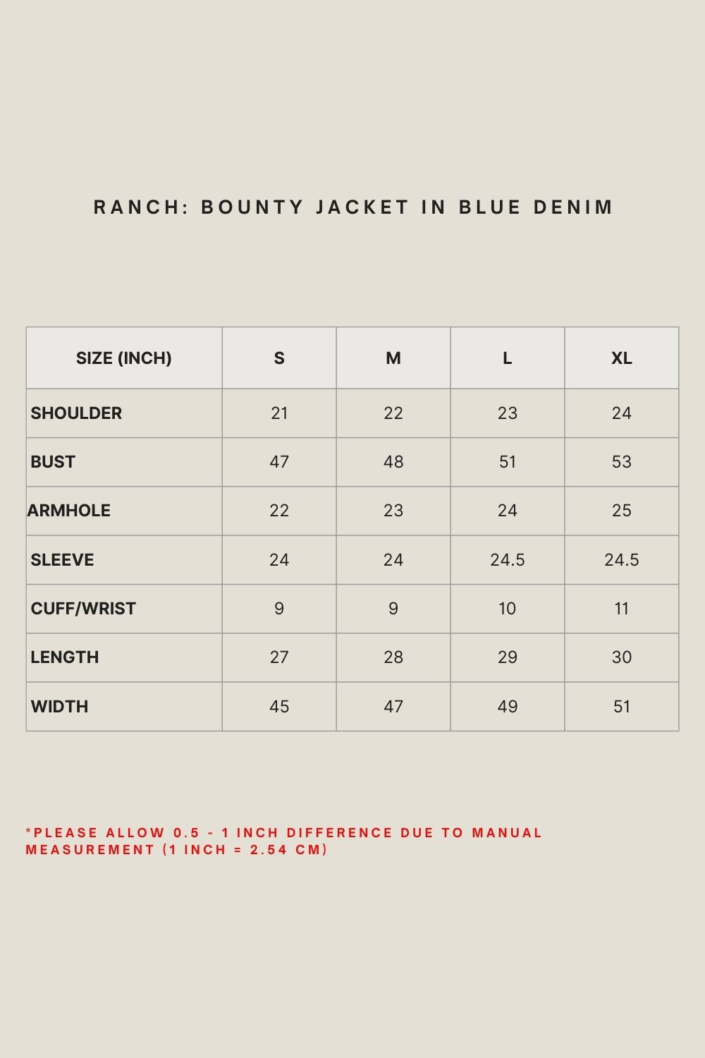 RANCH: BOUNTY JACKET IN BLUE DENIM