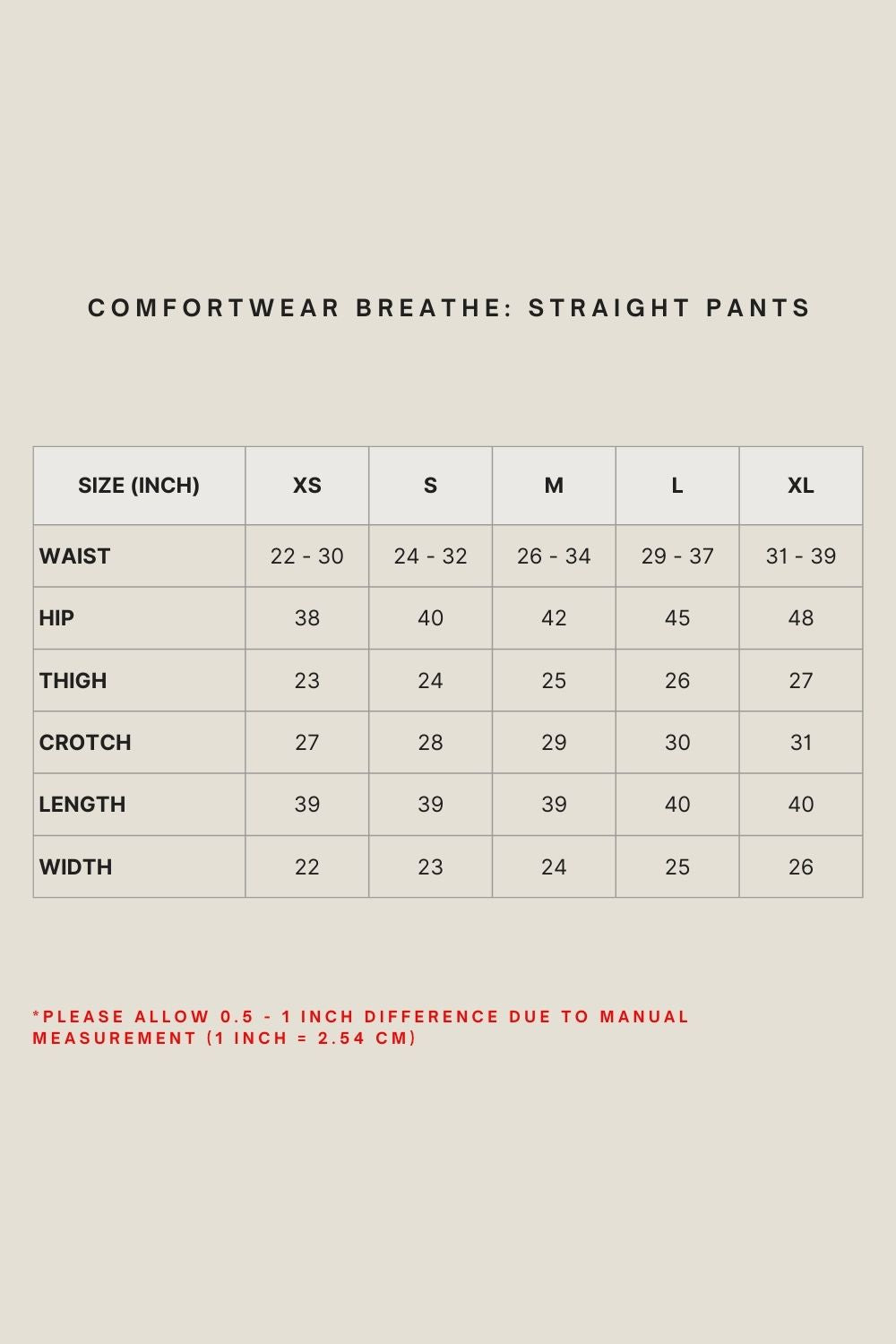 COMFORTWEAR BREATHE: STRAIGHT PANTS IN BUTTERCREAM