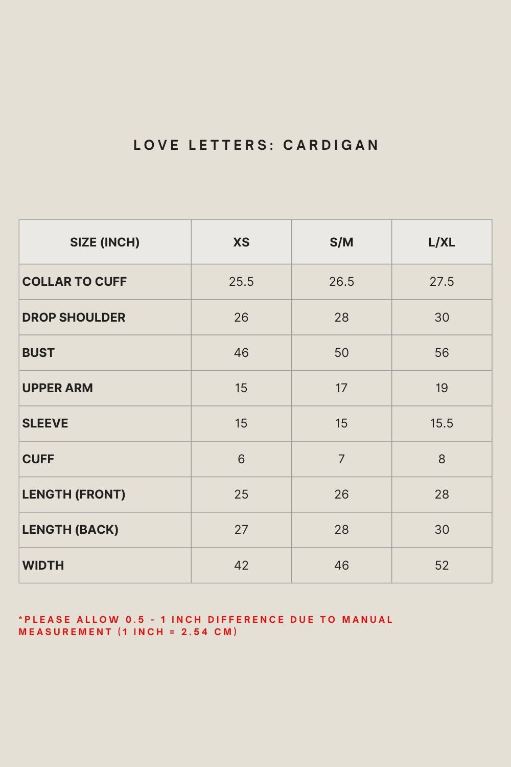 LOVE LETTERS : CARDIGAN IN DESERT MIST