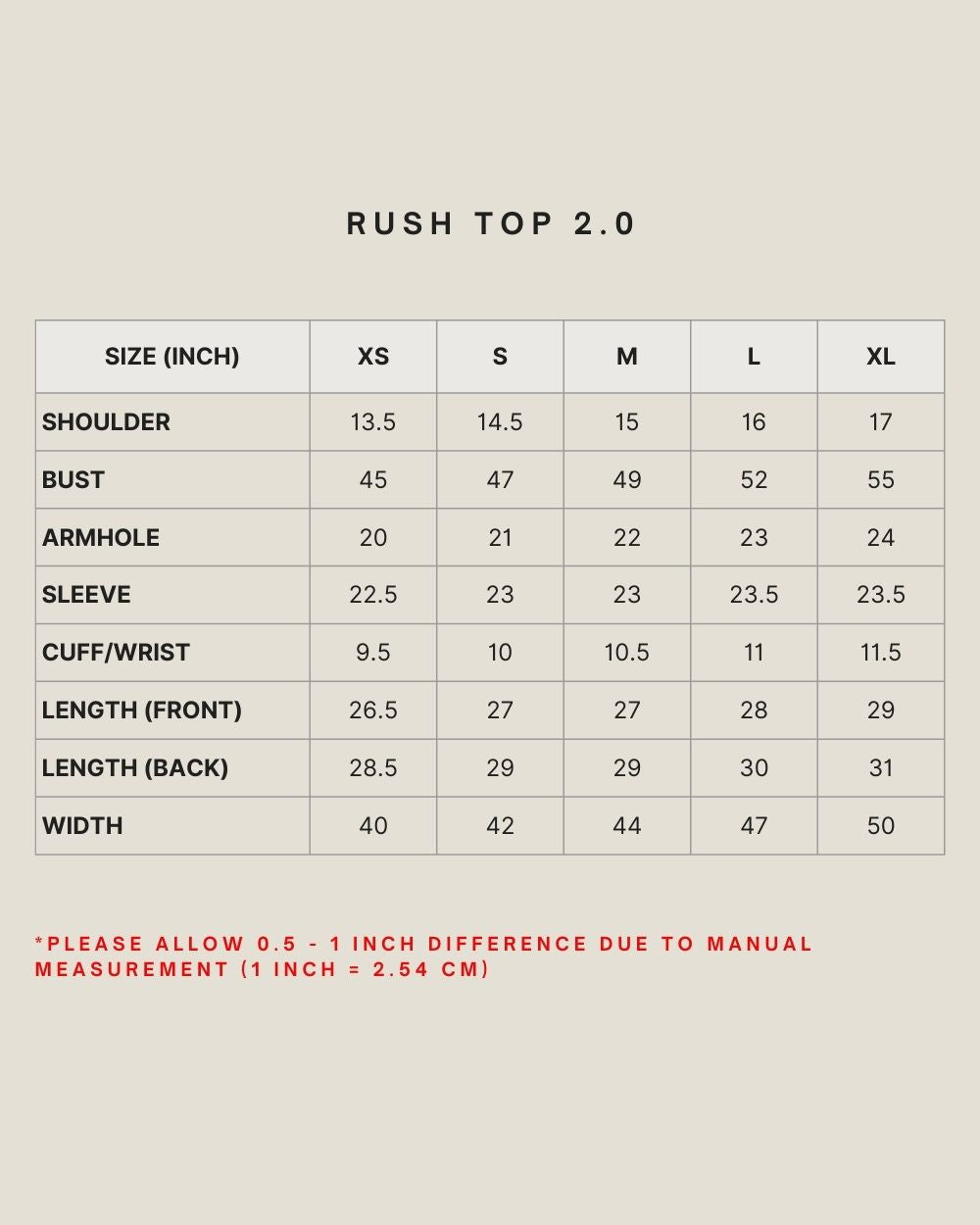 RUSH TOP 2.0 IN BEIGE