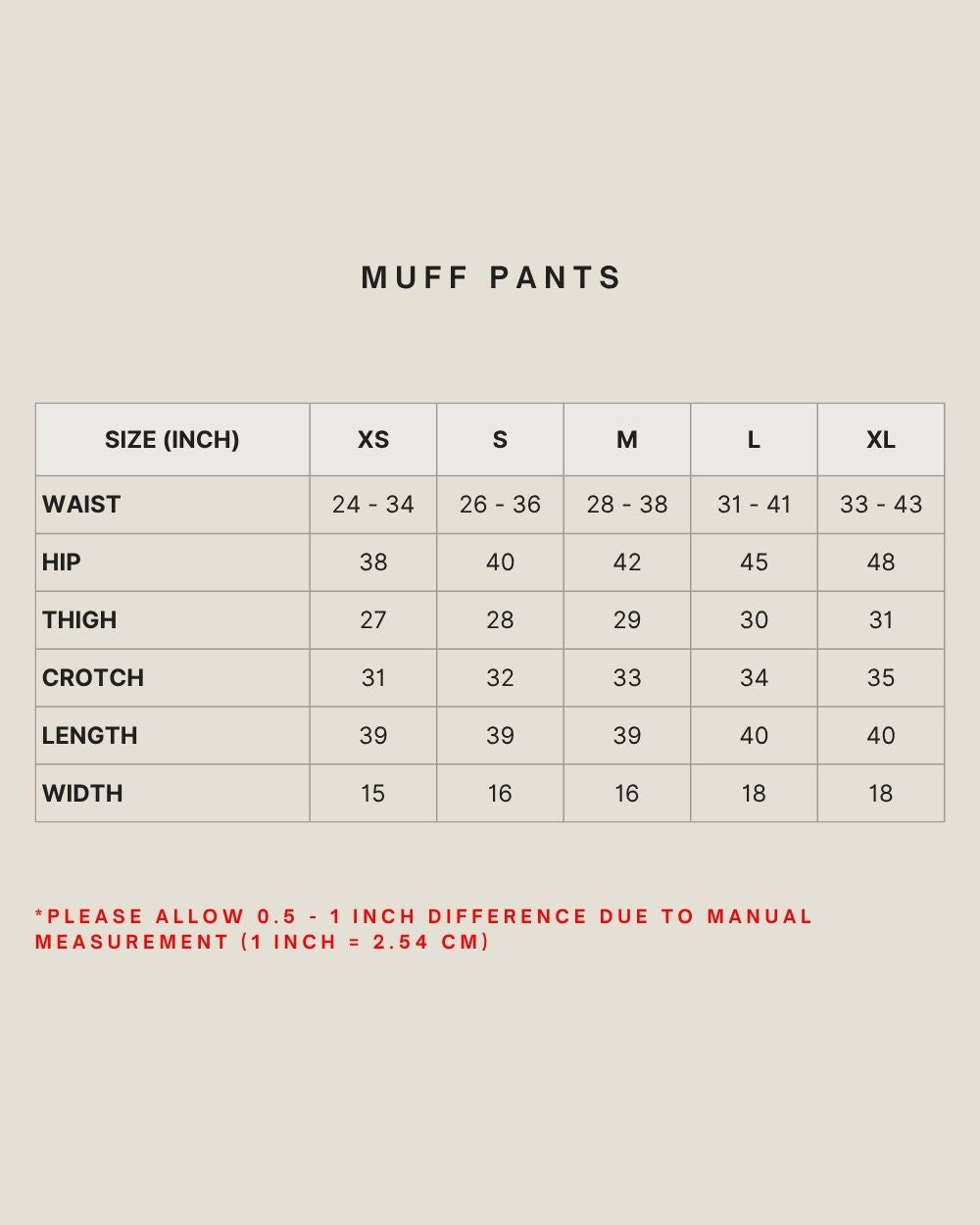 MUFF PANTS IN PRISTINE