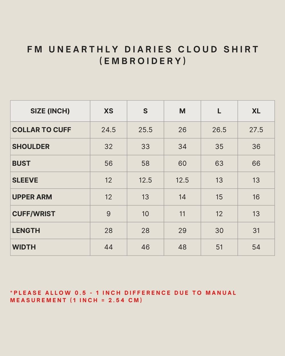 FM UNEARTHLY DIARIES CLOUD SHIRT (EMBROIDERY) IN TAWNY PORT