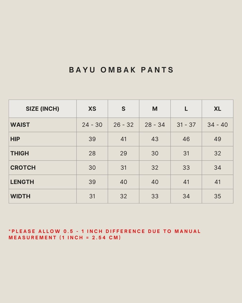 BAYU OMBAK PANTS IN SNOWFALL