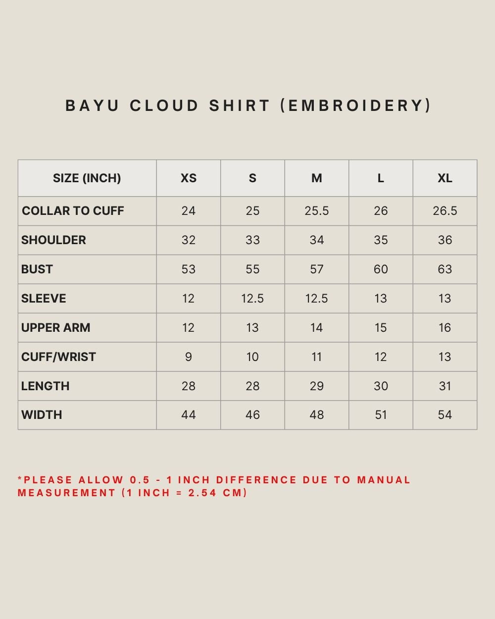 BAYU CLOUD SHIRT (EMBROIDERY) IN SHORTBREAD