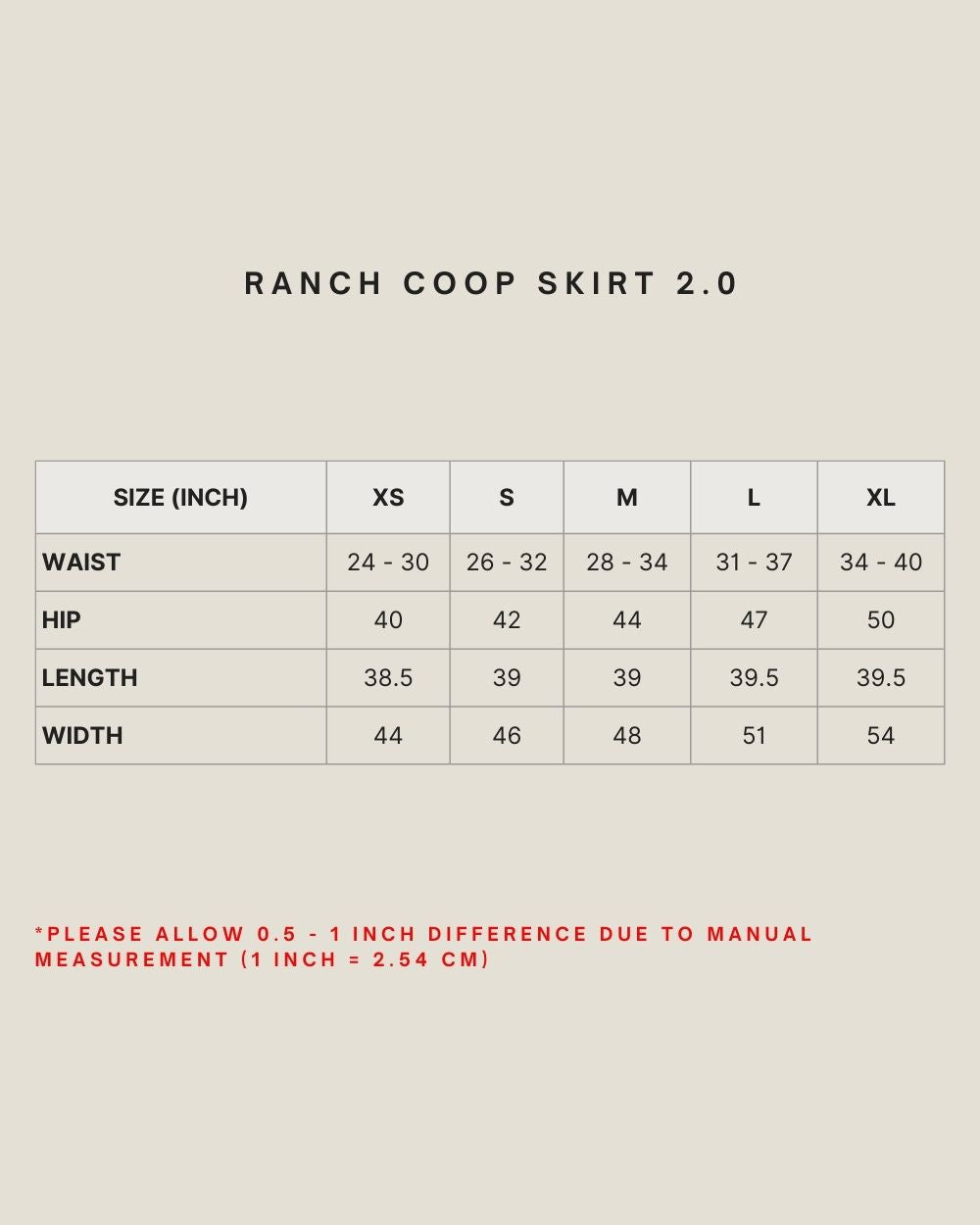 RANCH COOP SKIRT 2.0 IN SHORTBREAD