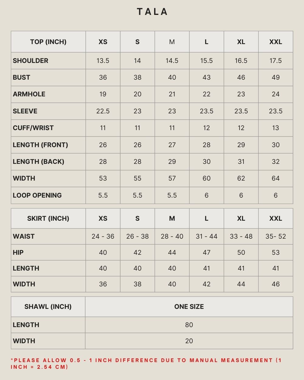 TALA IN ROMANCE ROSE (SELENDANG INCLUDED)