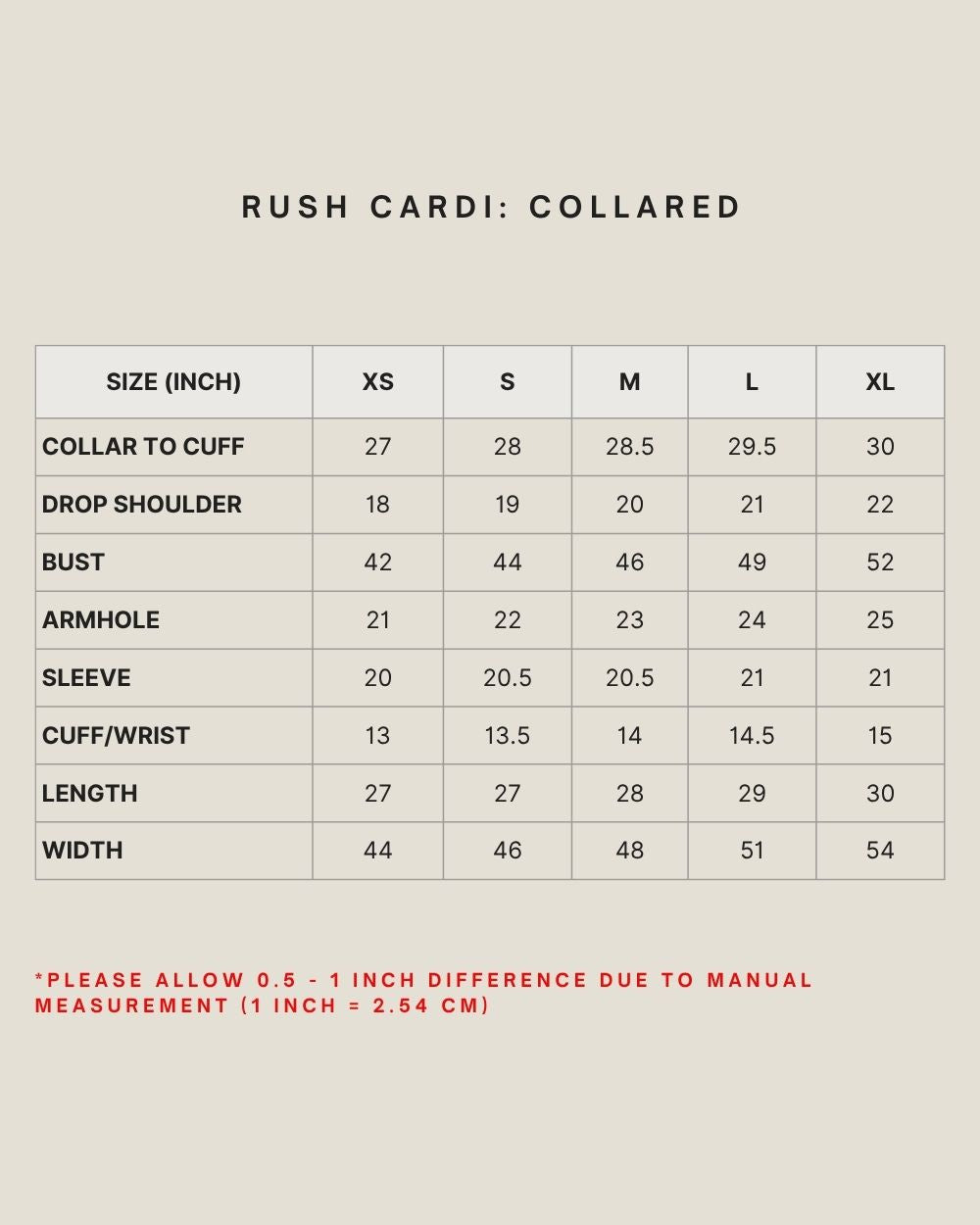 RUSH CARDI : COLLARED IN OBSIDIAN