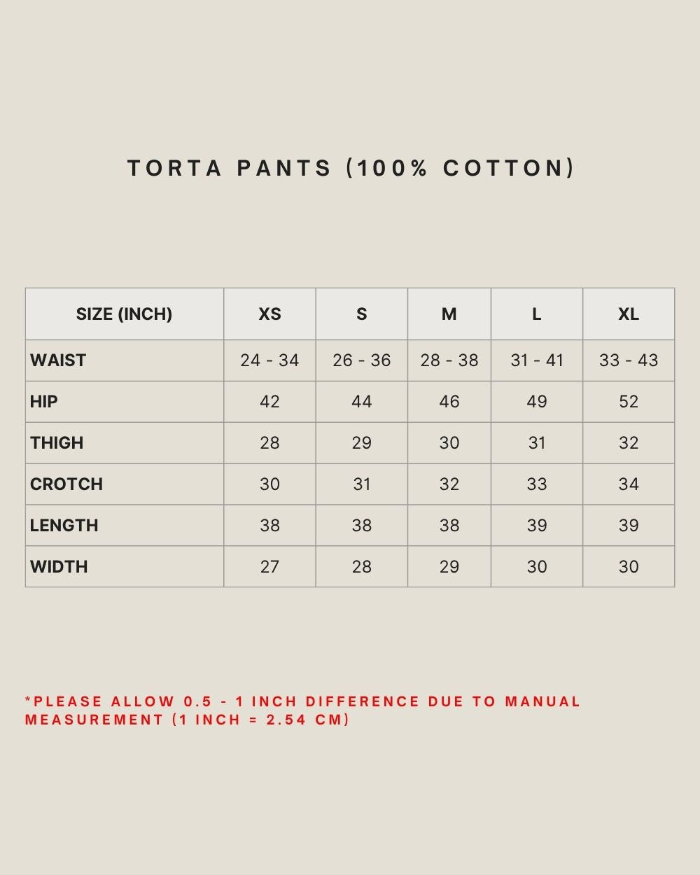 TORTA PANTS (100% COTTON) IN BLACK