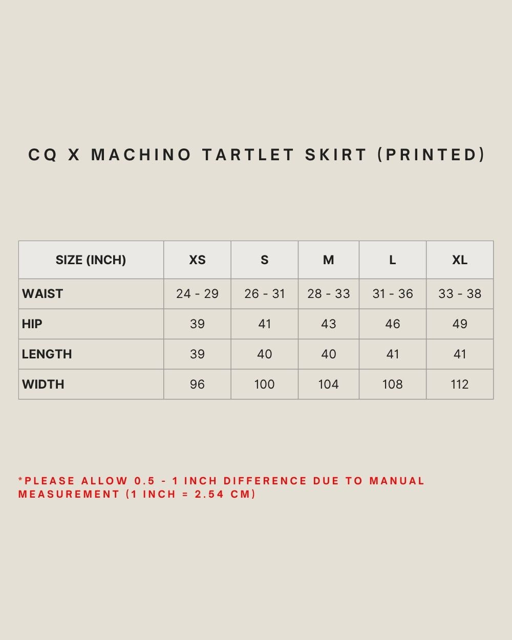 CQ X MACHINO TARTLET SKIRT (100% COTTON) (PRINTED) IN BURNT BRICK