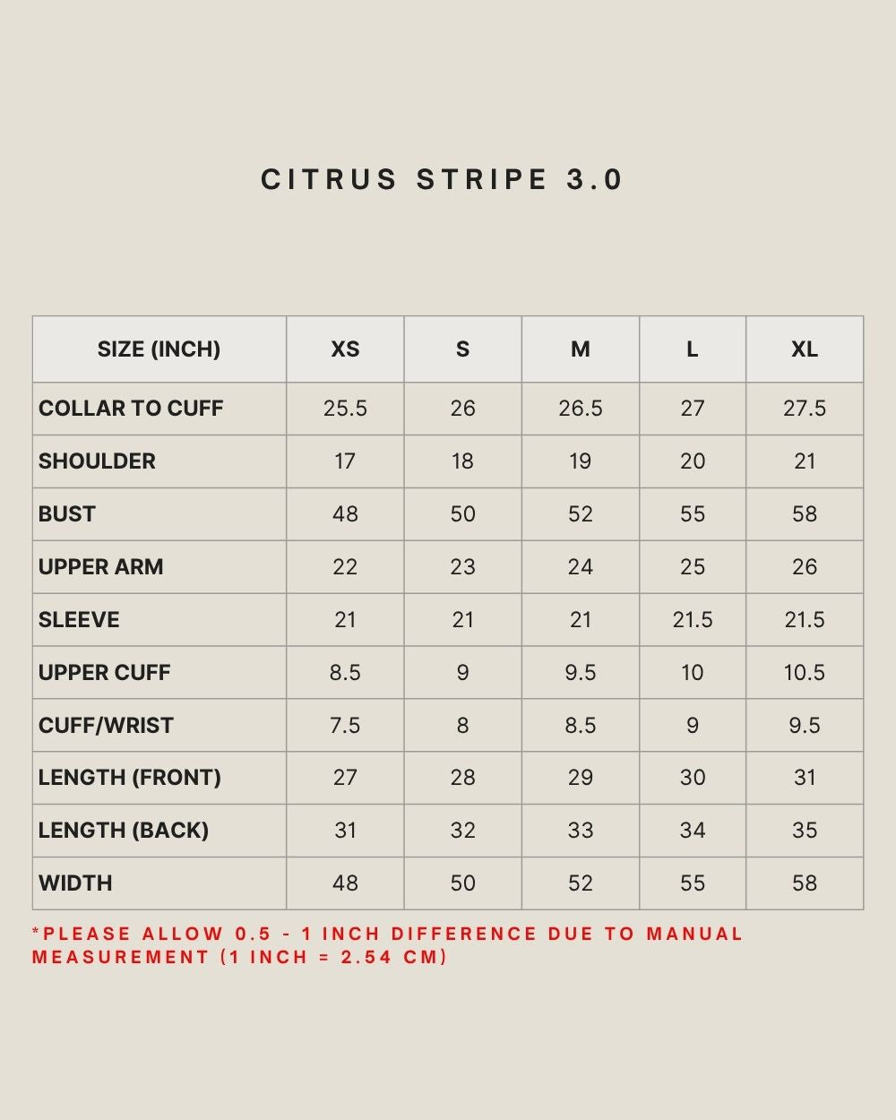 CITRUS STRIPE 3.0 IN JA09