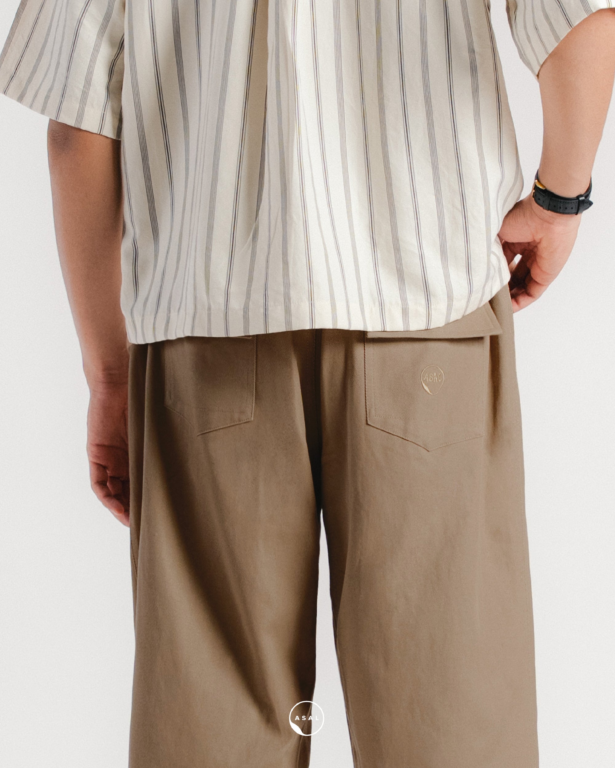 ASAL WEEKEND PANTS (100% COTTON) IN TAN