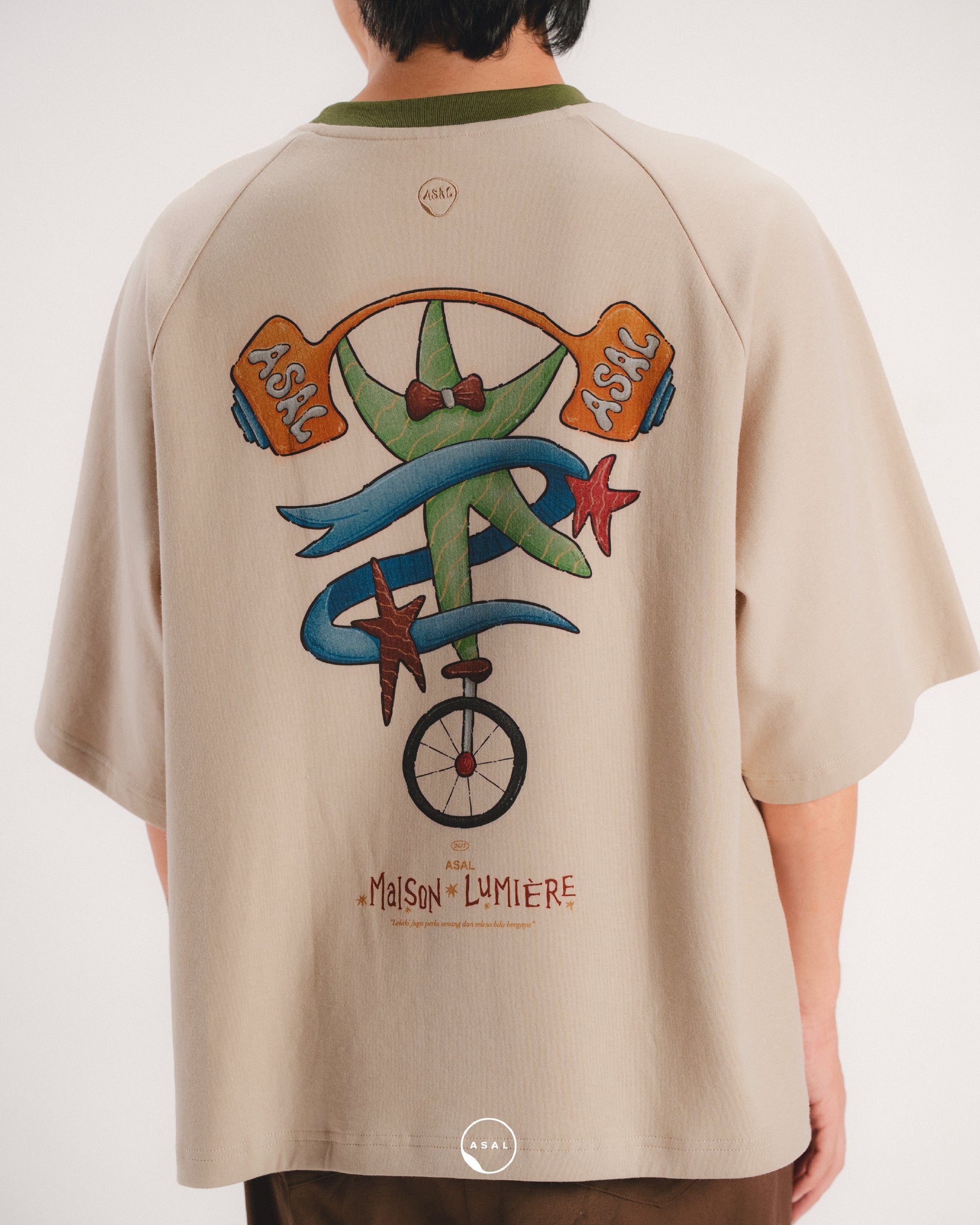 MAISON LUMIERE ASAL FETE T-SHIRT IN TAPIOCA
