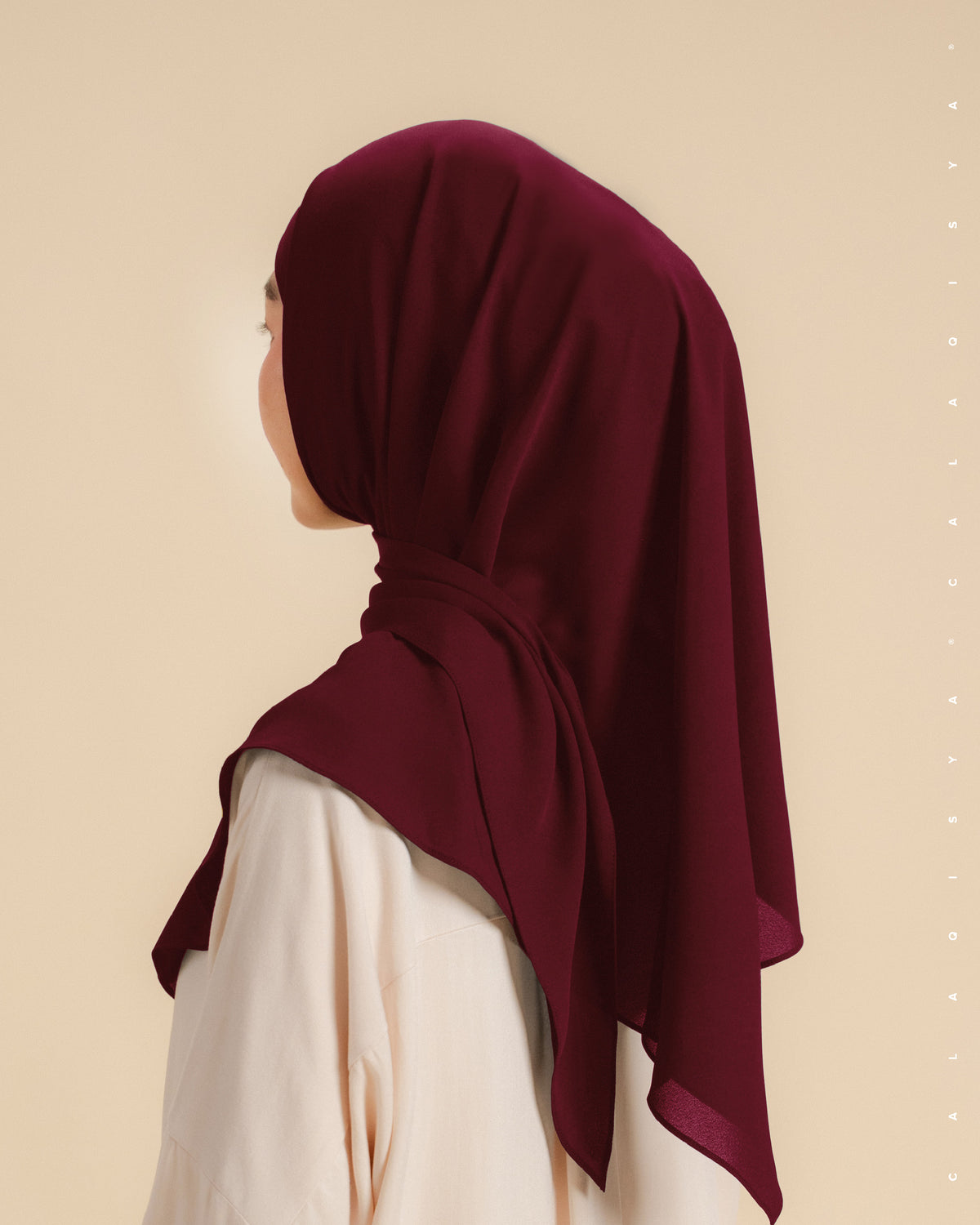 DANIAH TIE BACK UNDERCHIN (TRIANGLE) IN TAWNY PORT
