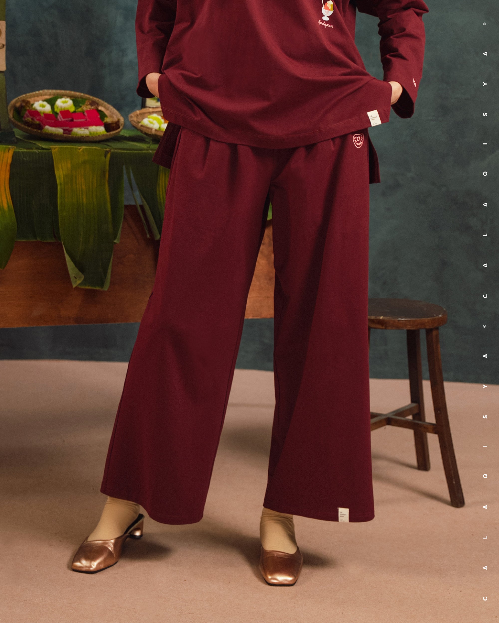CLOUD STRAIGHT PANTS IN TAWNY PORT