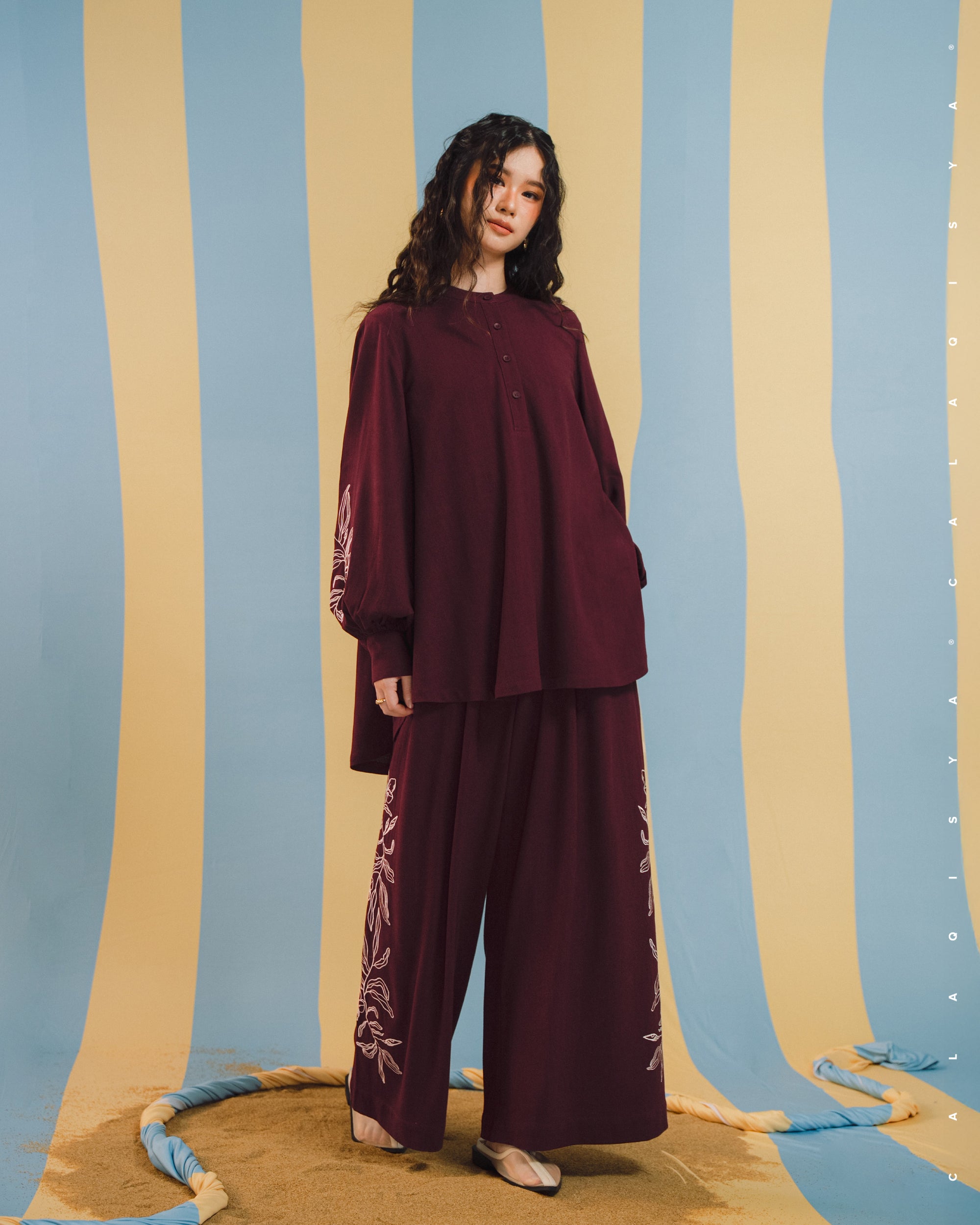 BAYU OMBAK PANTS IN TAWNY PORT
