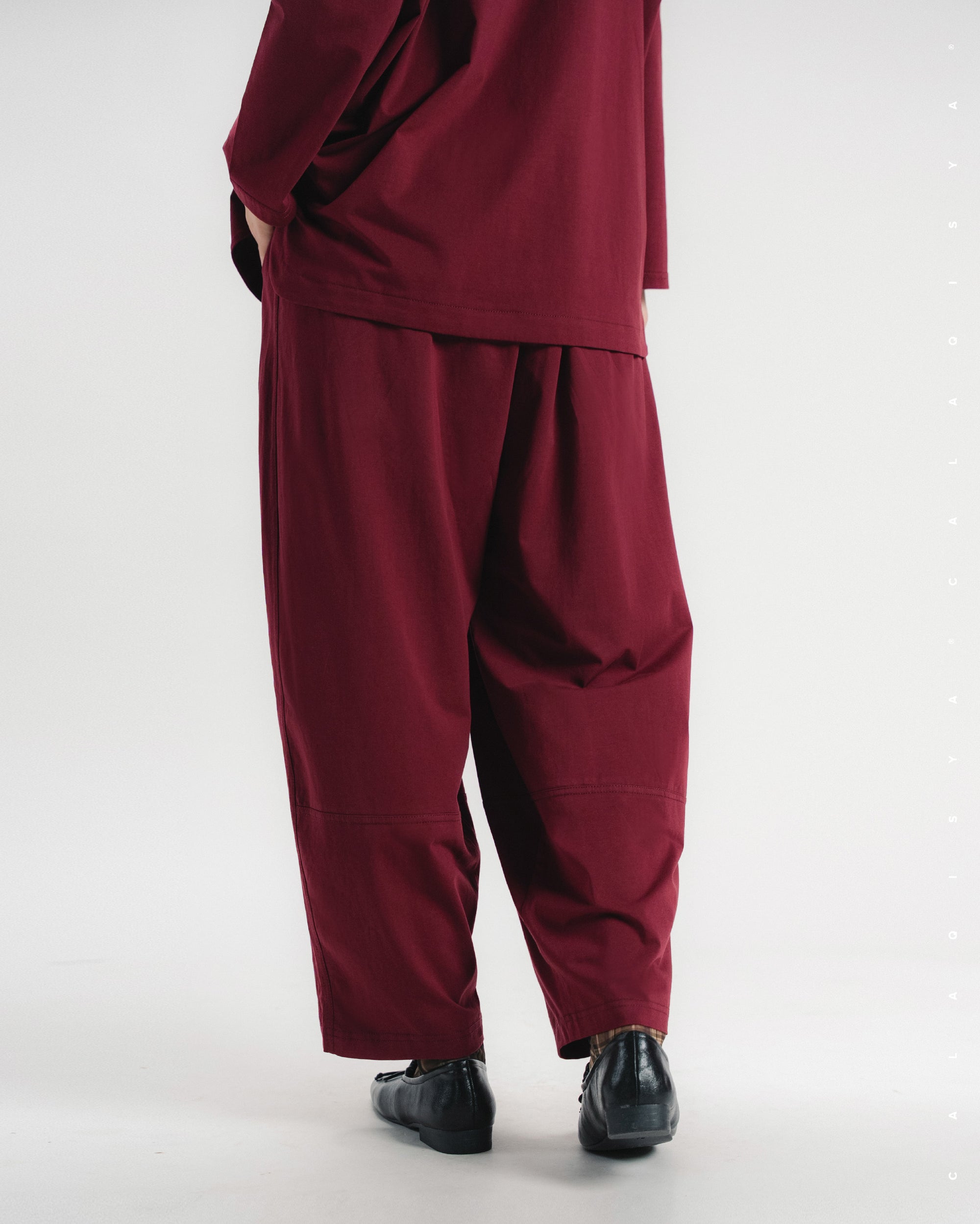 LIGHT COCOON PANTS IN TAWNY PORT