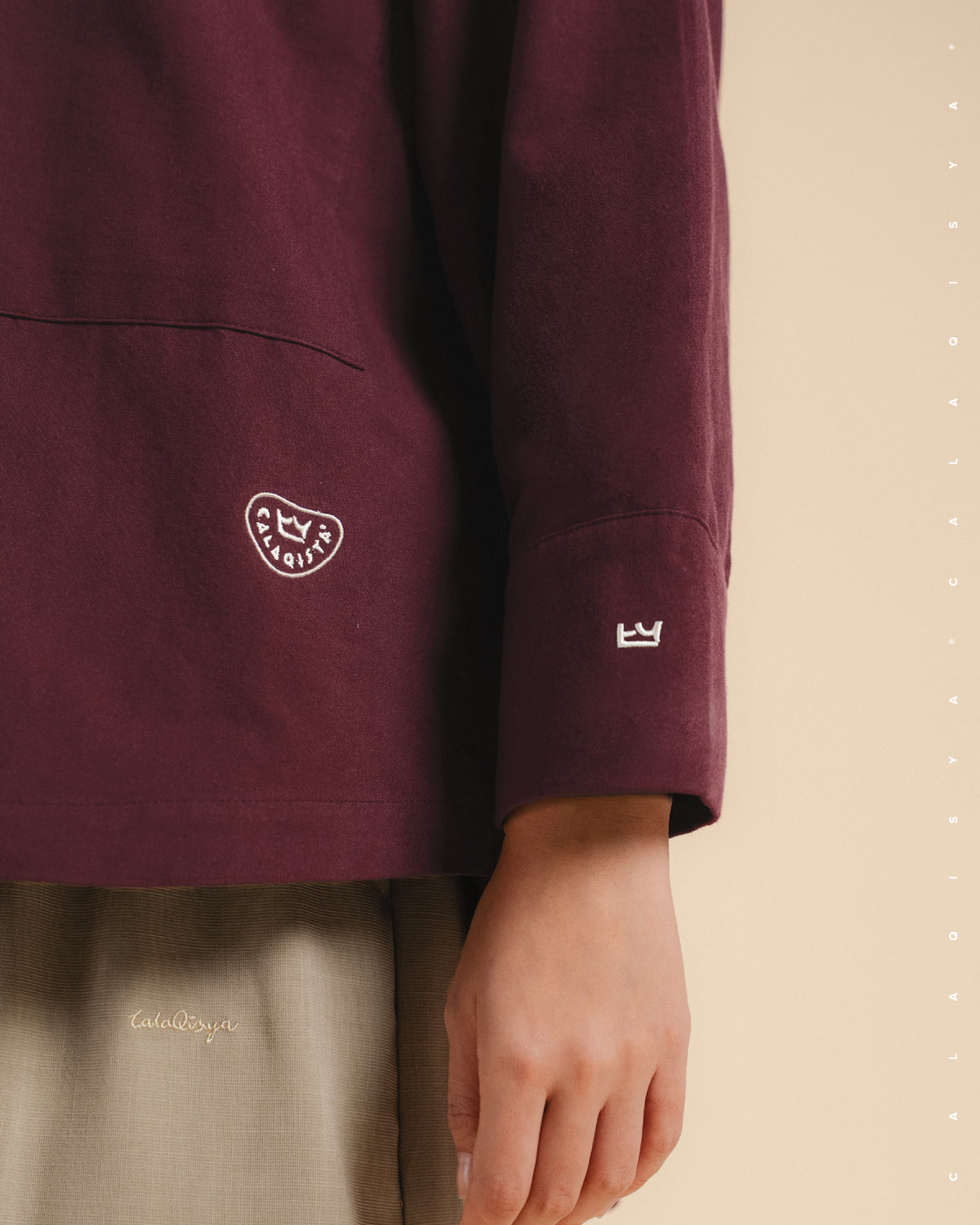 CQ OXFORD SHIRT (100% COTTON) IN TAWNY PORT