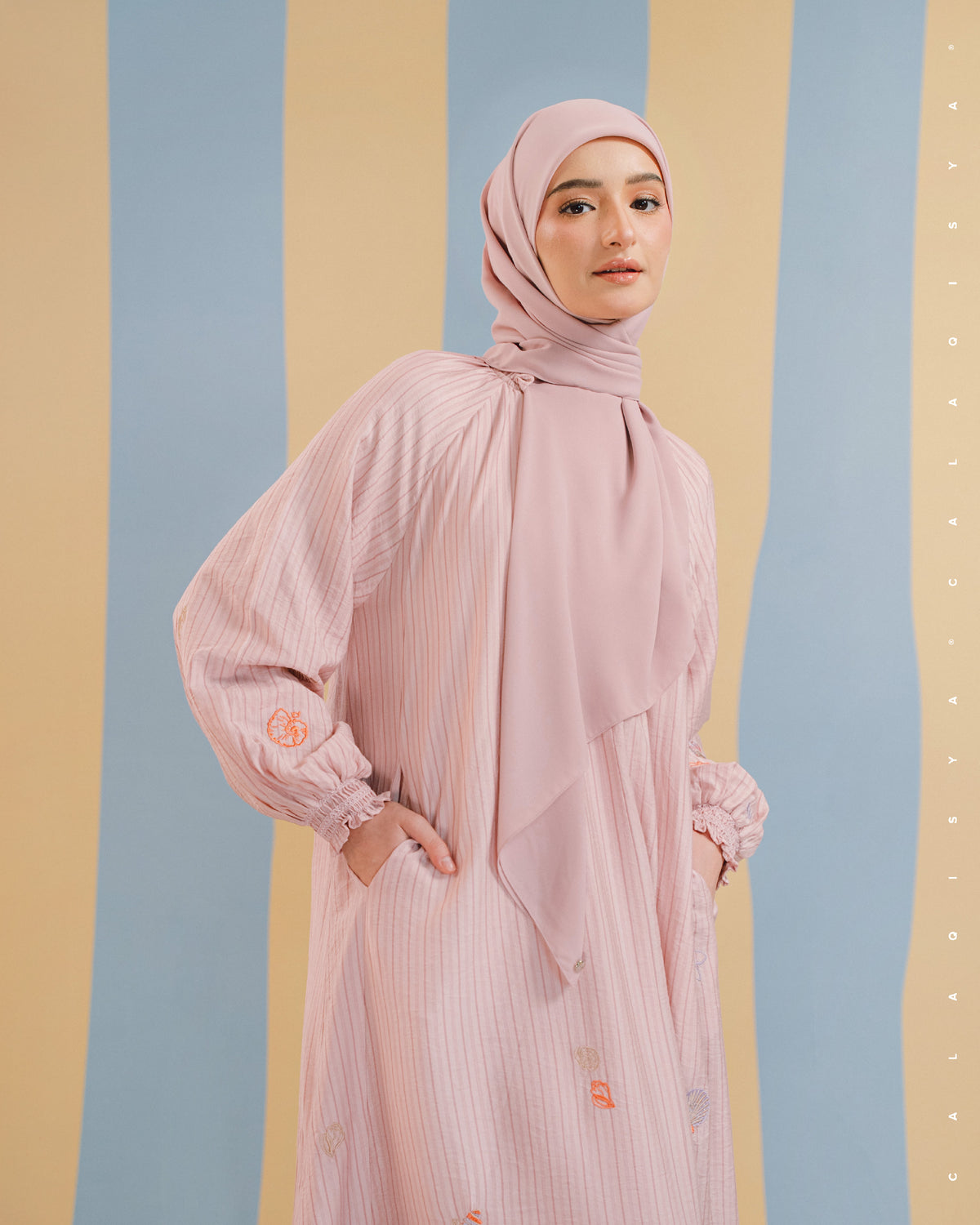BAYU SISIR DRESS IN VEILED ROSE