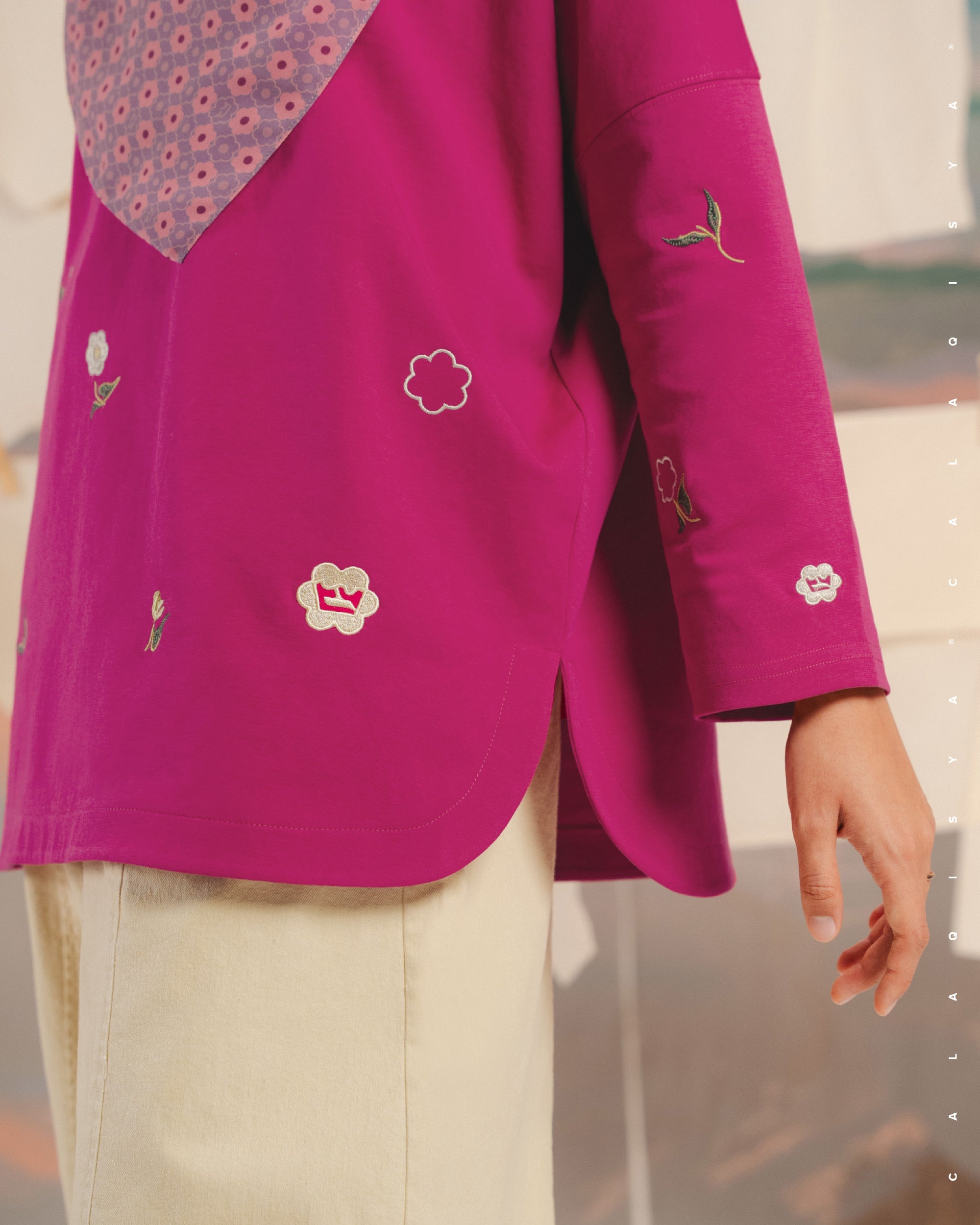 CQ X MACHINO CLOUD NIMBLE SHIRT (EMBROIDERY) IN VERY BERRY