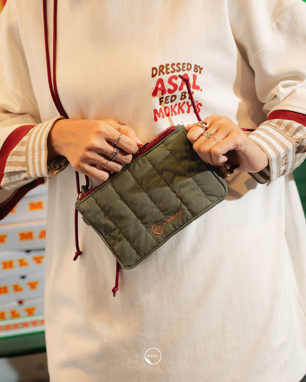 ASAL X MOKKY'S CHEEZY MINI STRAP BAG IN WINTER MOSS