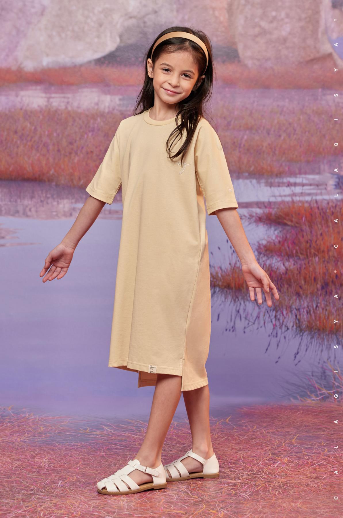 COMFORTWEAR BREATHE : KIDS SHIRT DRESS 2.0, Shop CalaQisya Online, Dress, Tops, Skirts, Pants, Inner, Kurung, Kurta